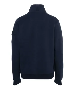 Heren trui met rits blauw