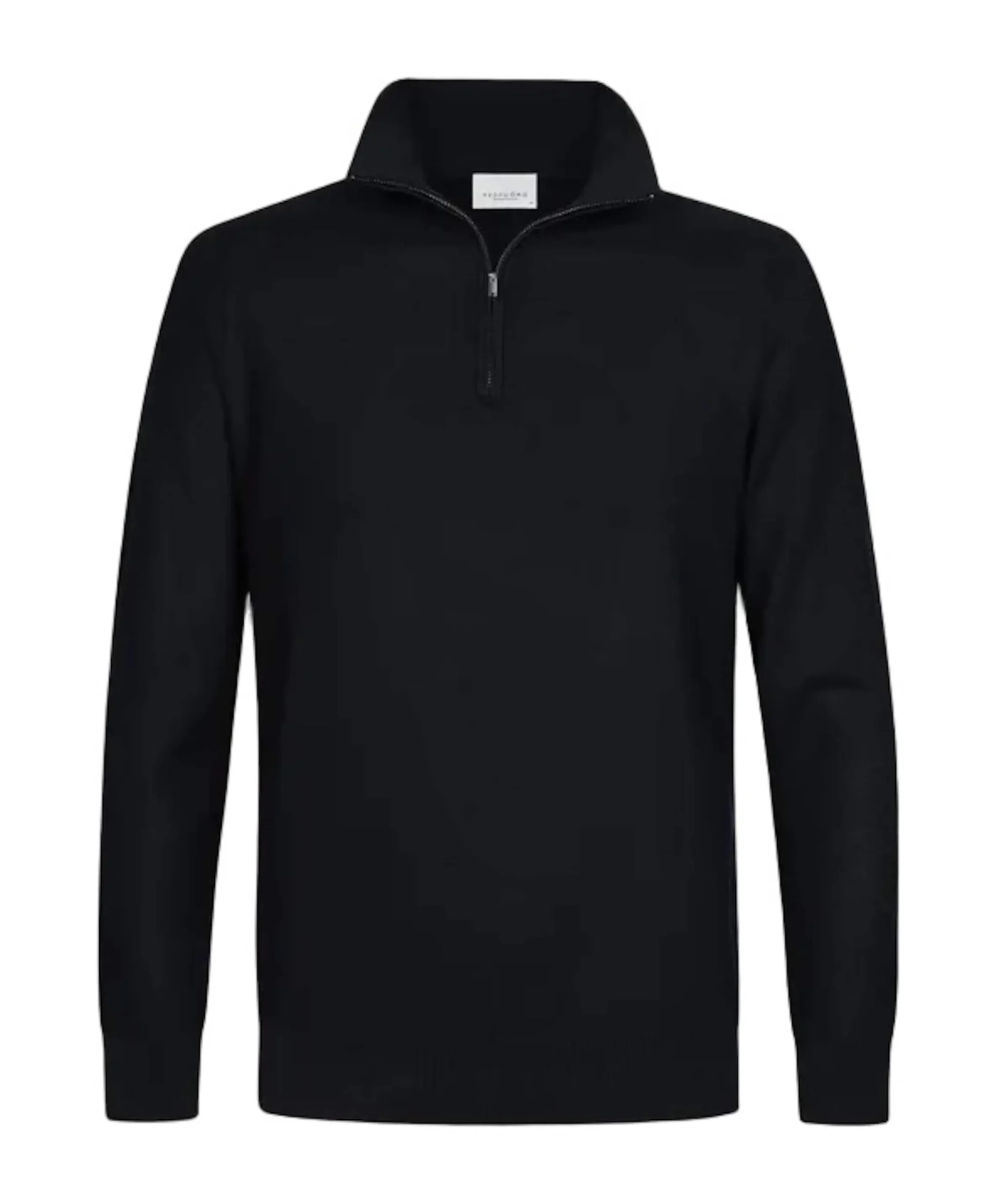 Heren trui met rits blauw