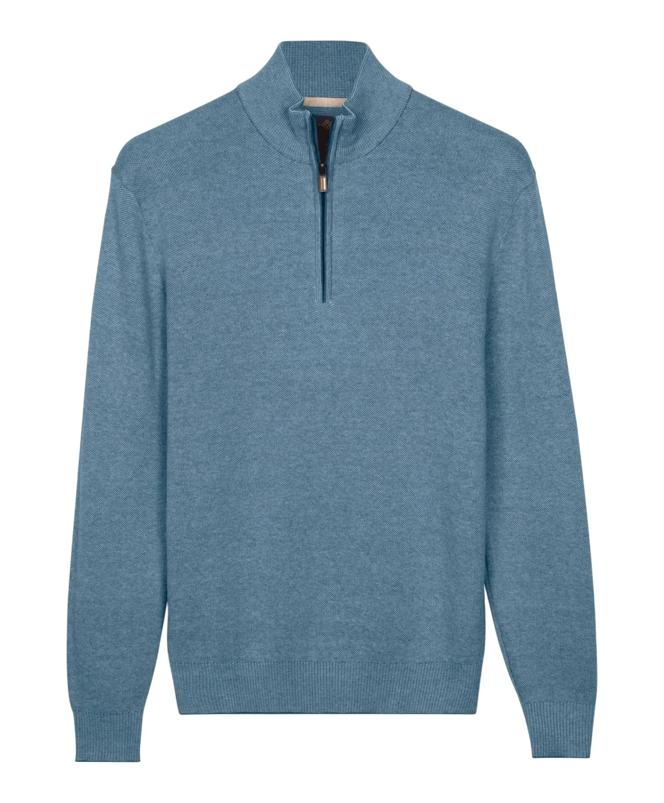 Heren trui met rits blauw