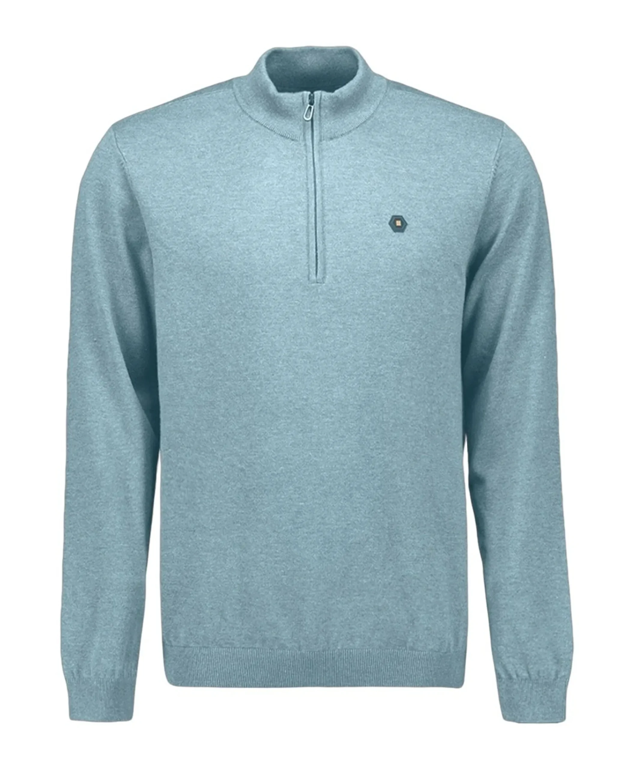 Heren trui met rits blauw