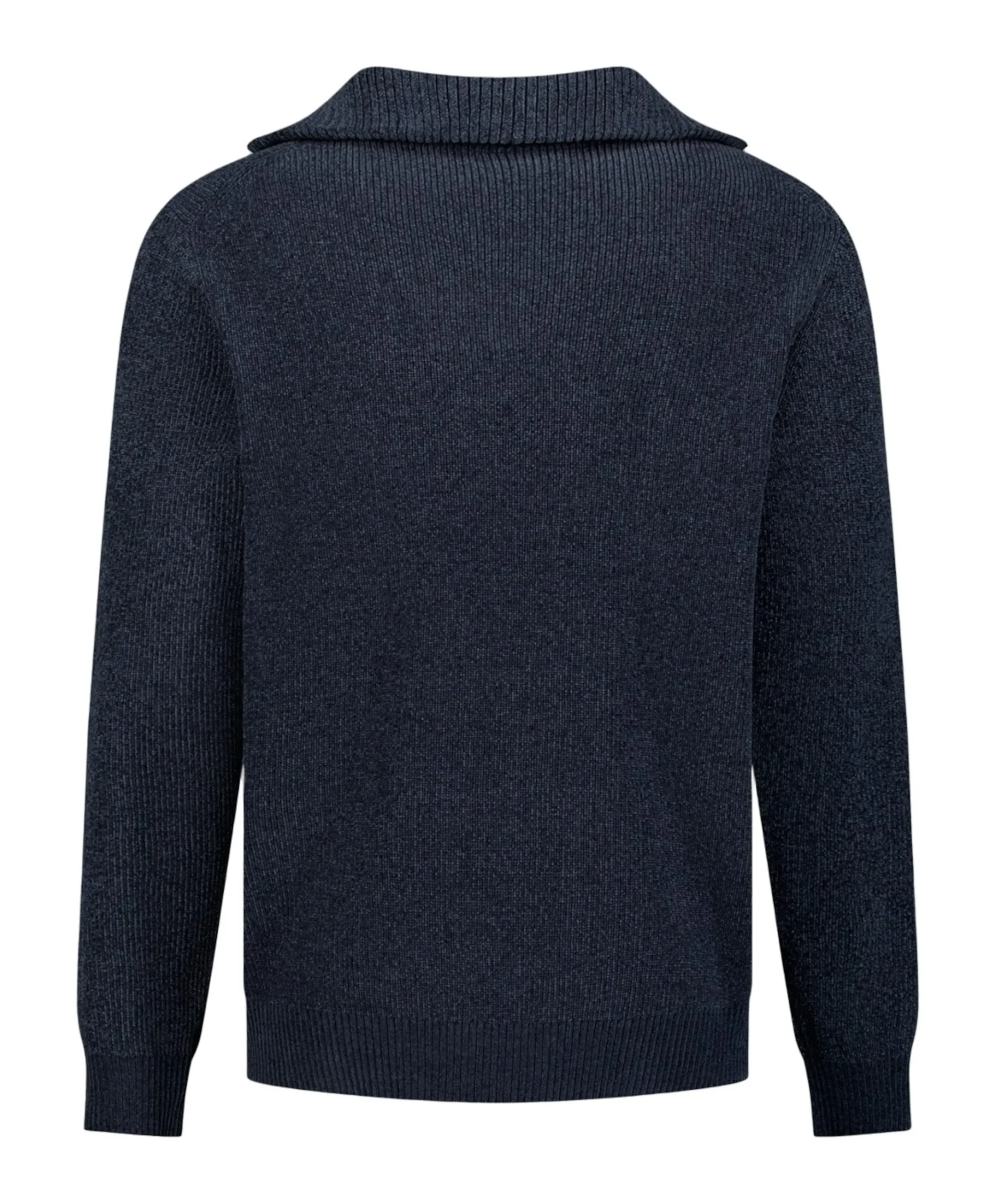 Heren trui met rits blauw