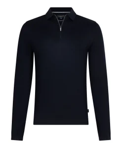 Heren trui met rits blauw