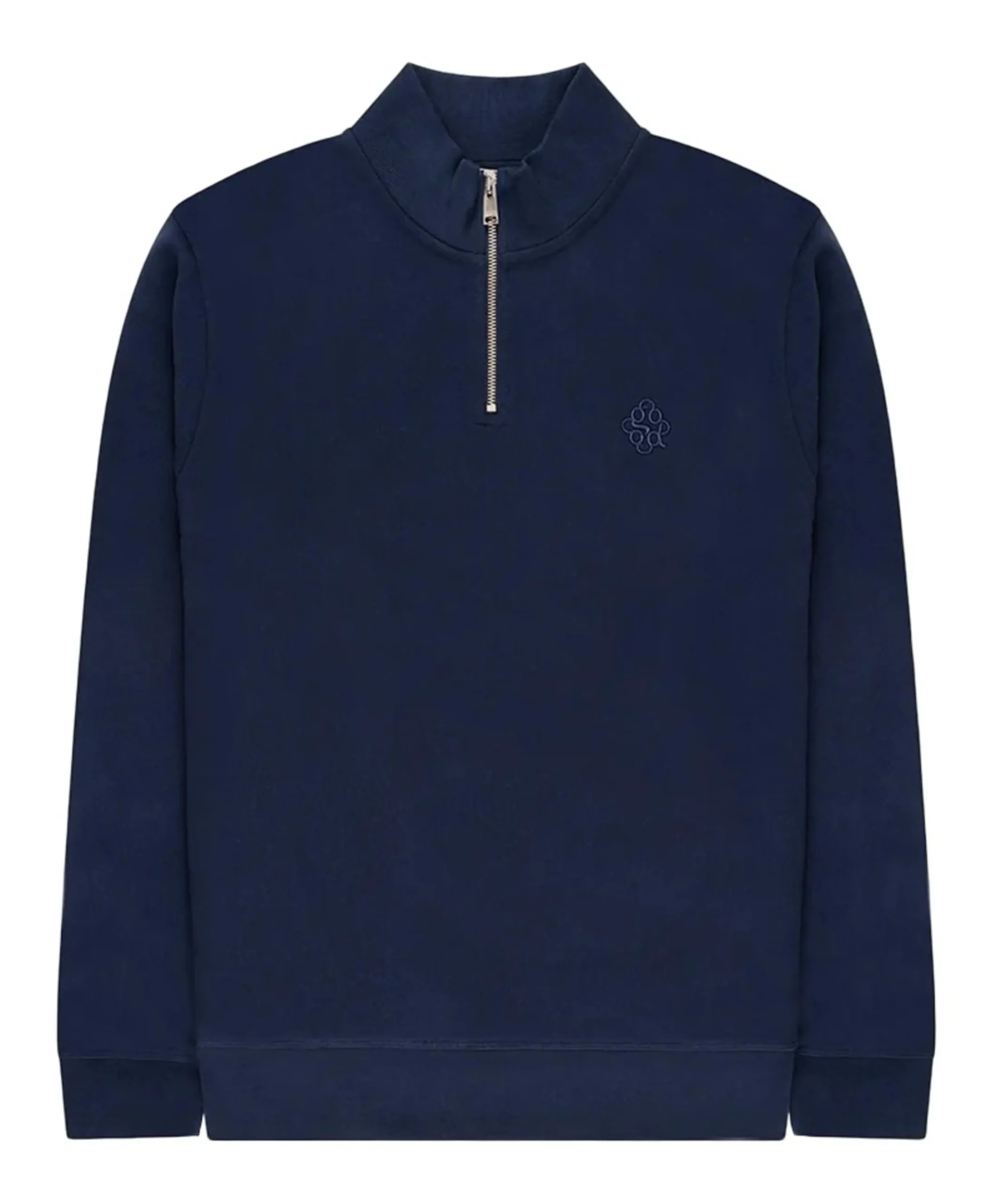 Heren trui met rits blauw