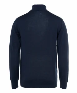 Heren trui met rits blauw