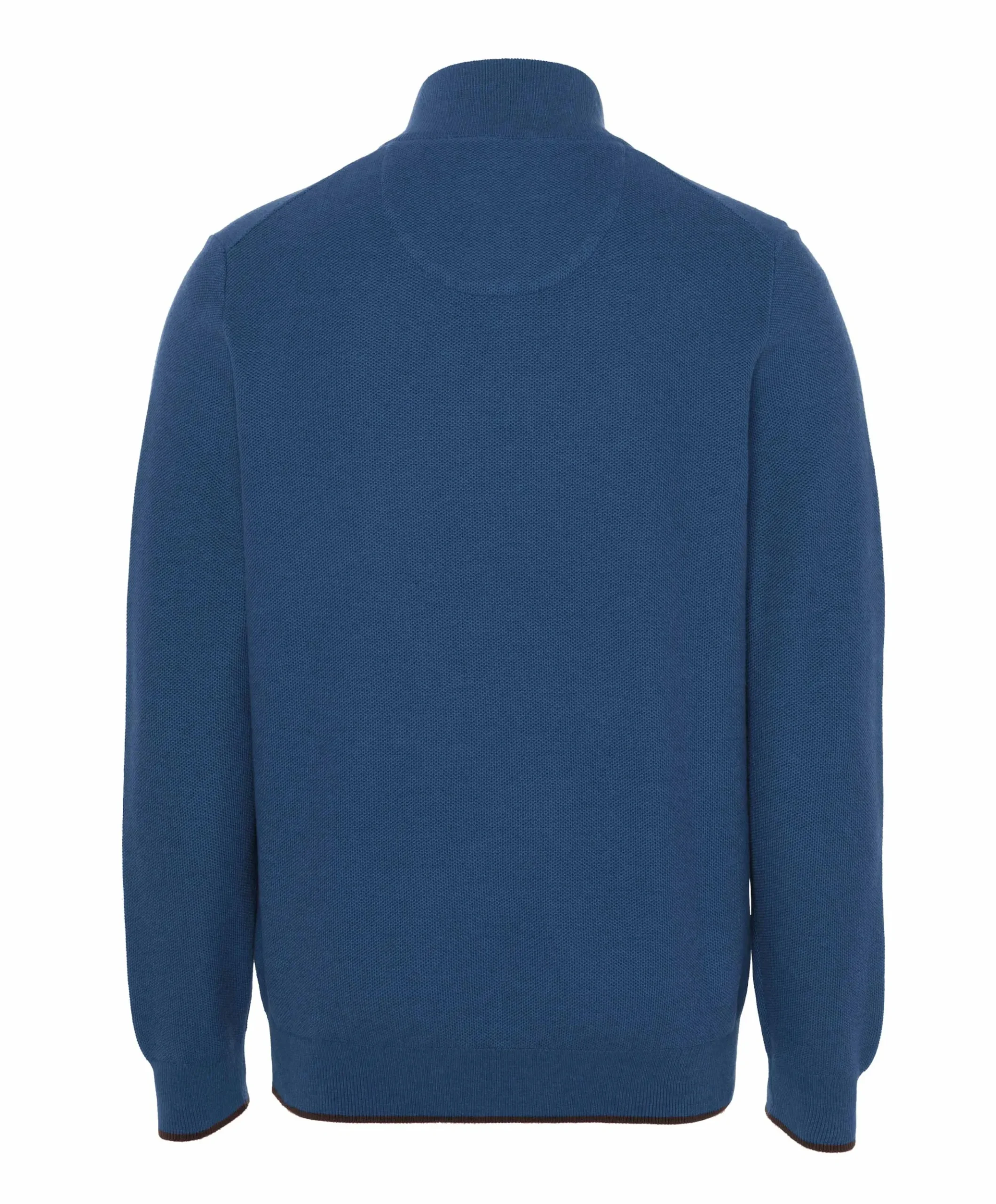 Heren trui met rits blauw