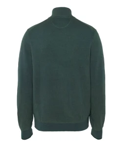 Heren trui met rits groen
