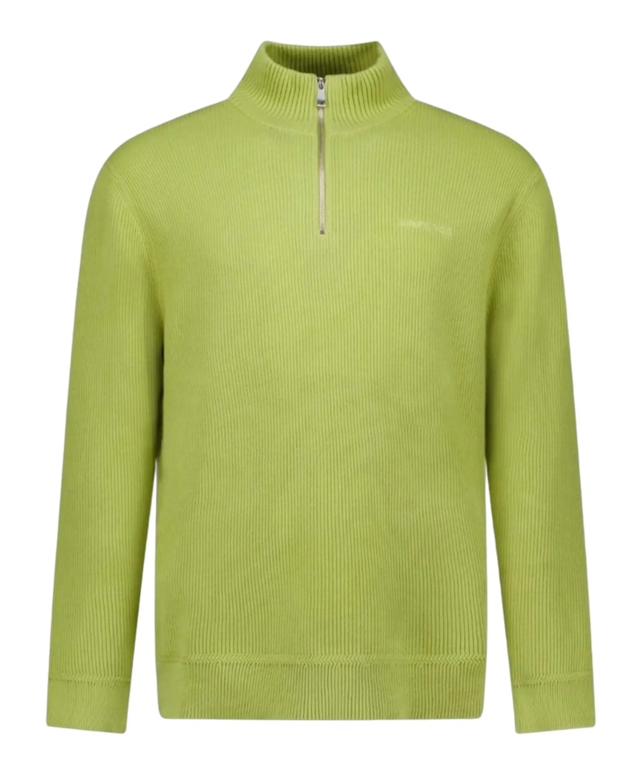 Heren trui met rits groen