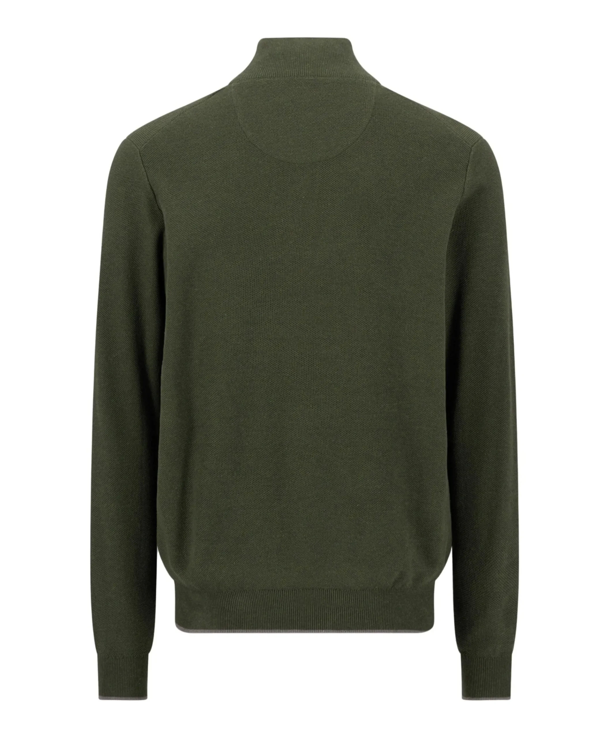 Heren trui met rits groen