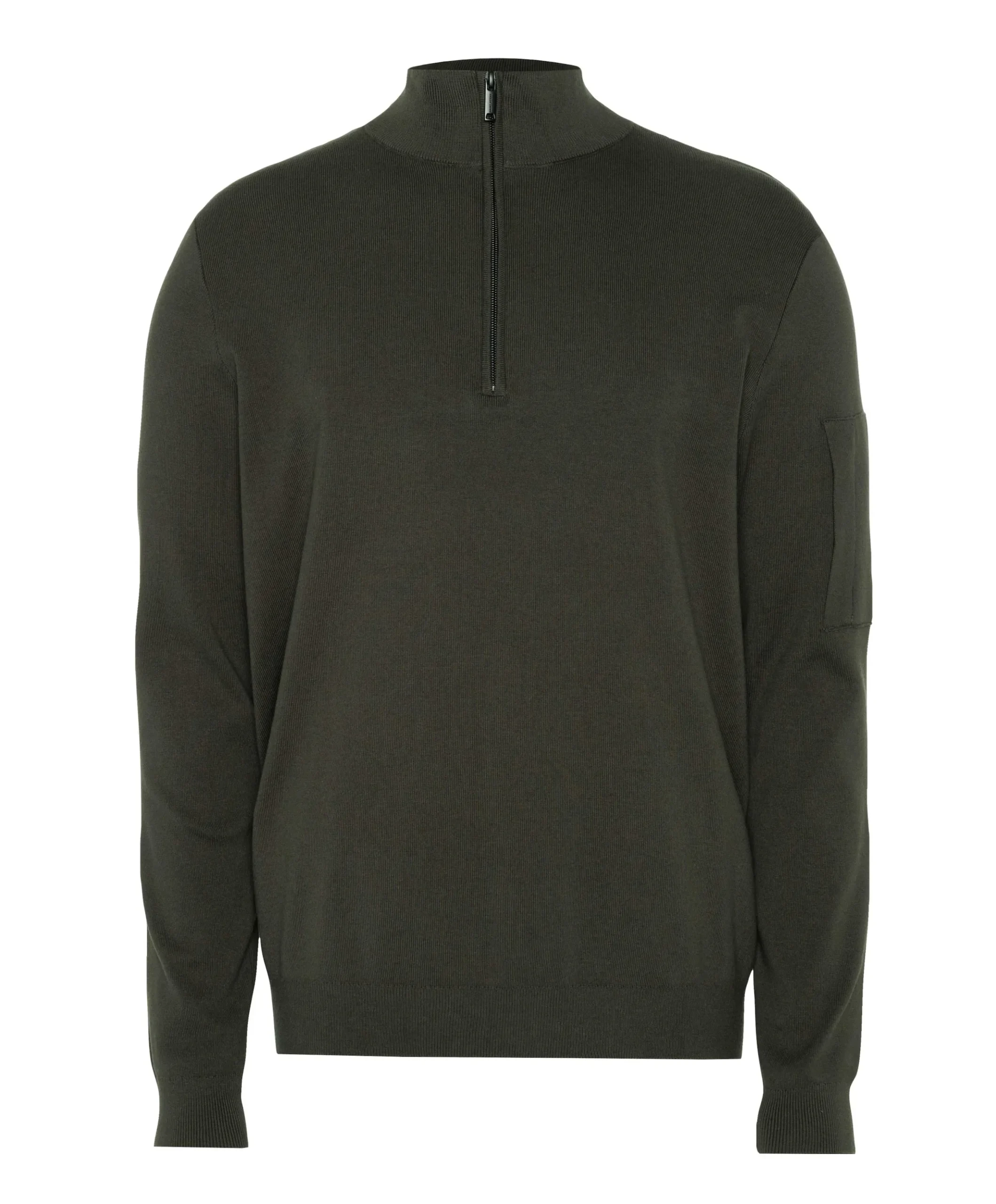 Heren trui met rits groen