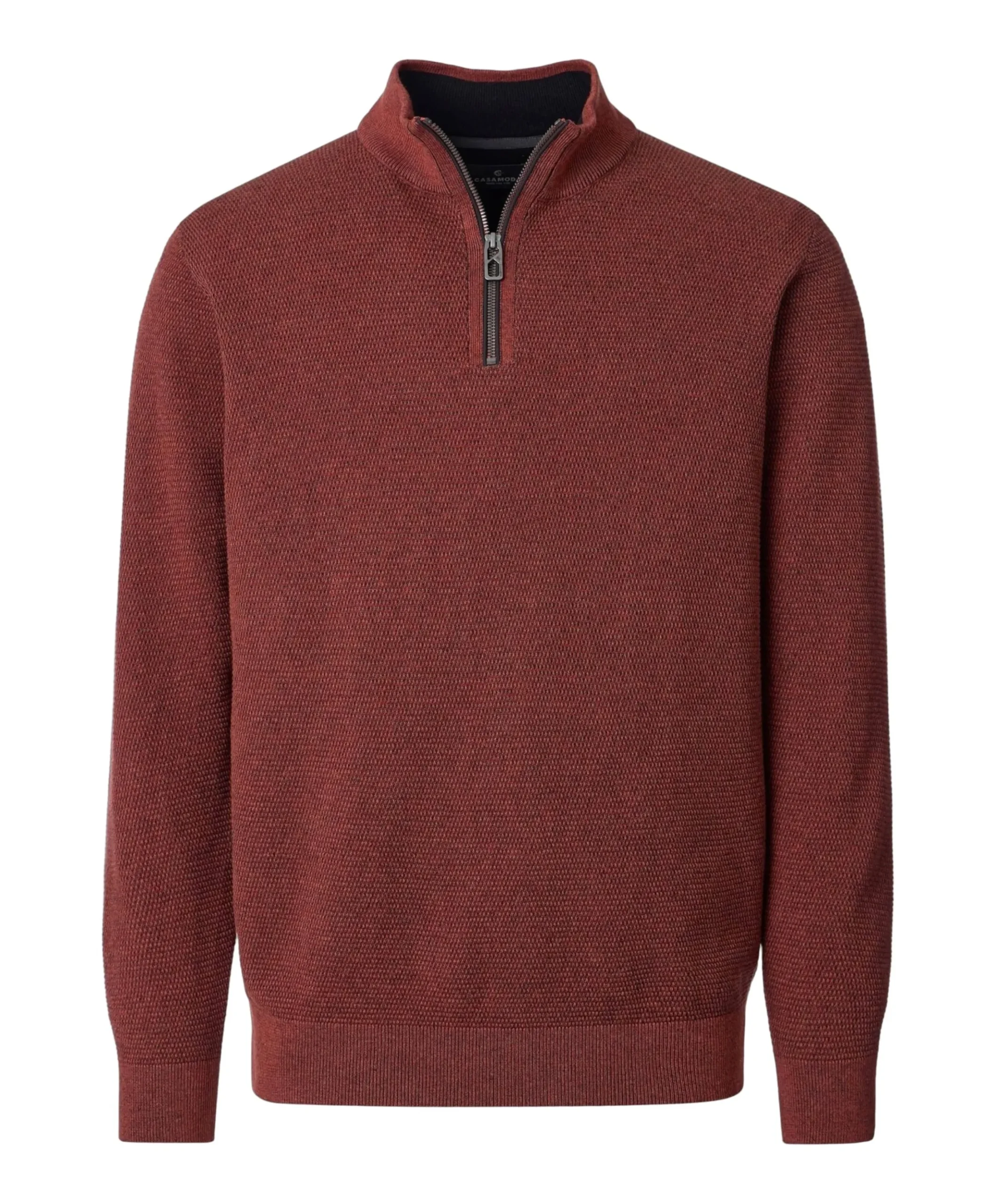 Heren trui met rits rood