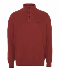 Heren trui met rits rood