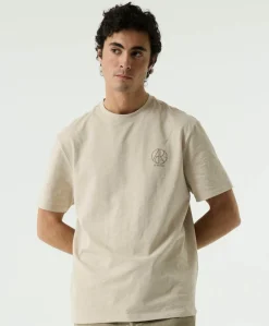Heren T-shirt beige