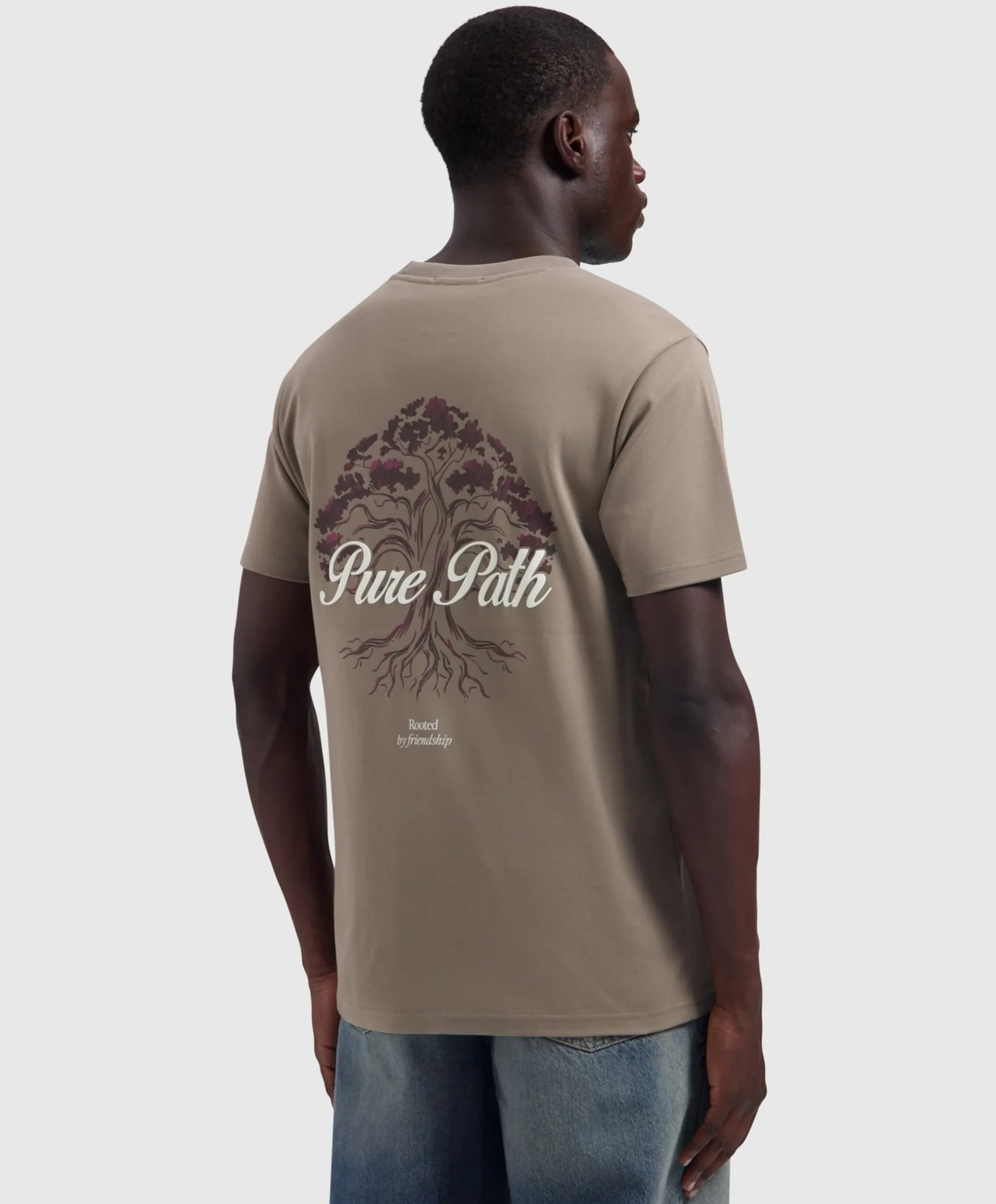 Heren T-shirt beige