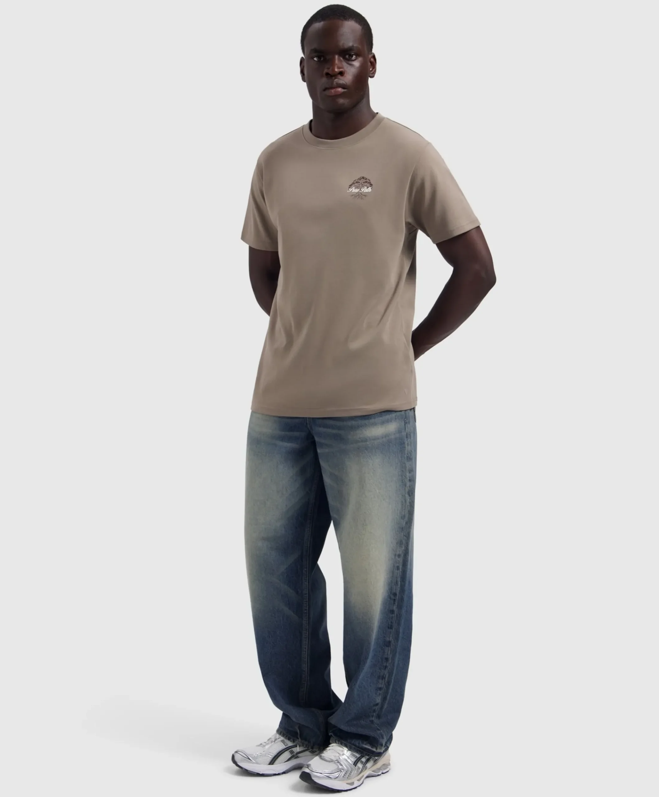 Heren T-shirt beige