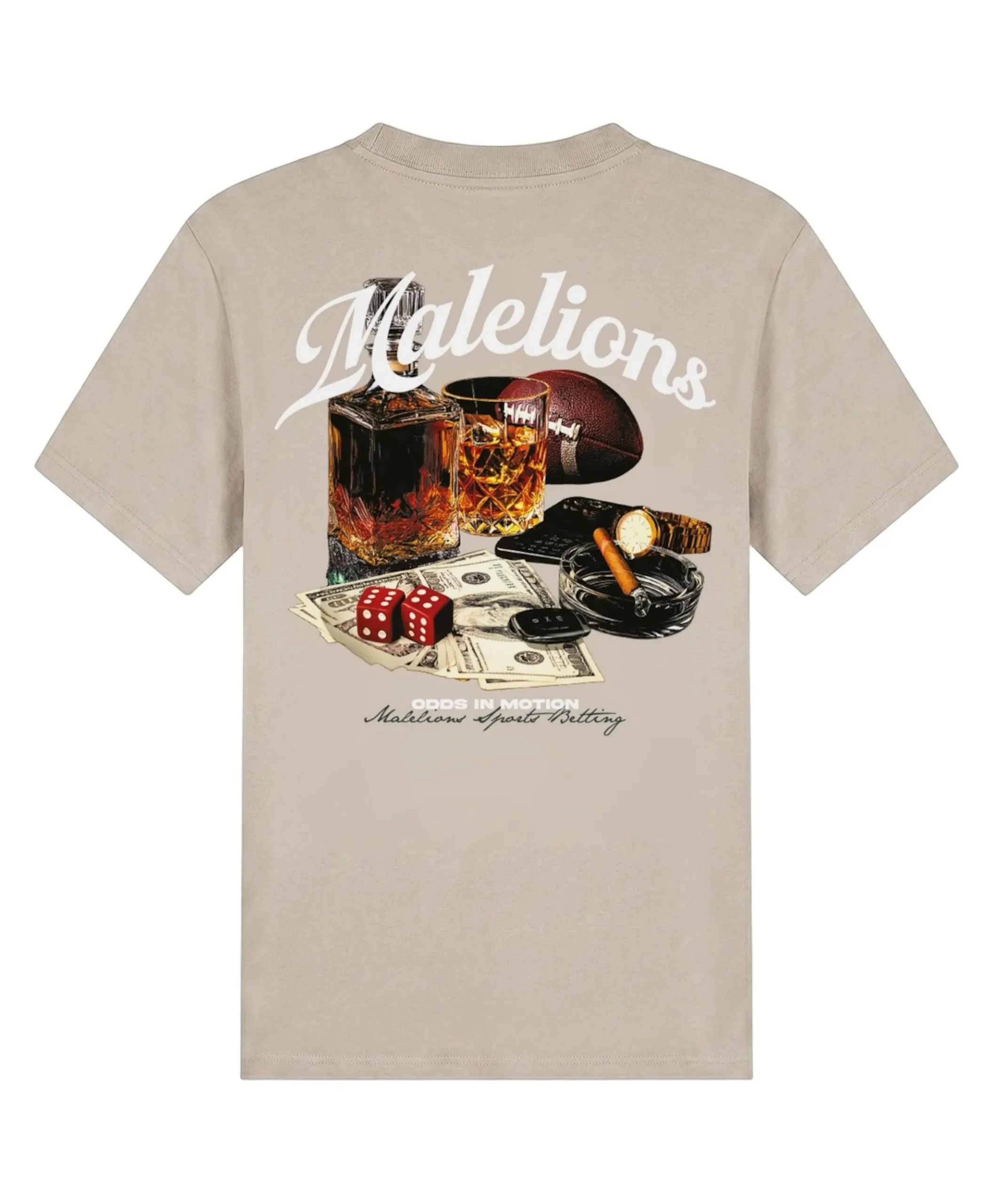 Heren T-shirt beige
