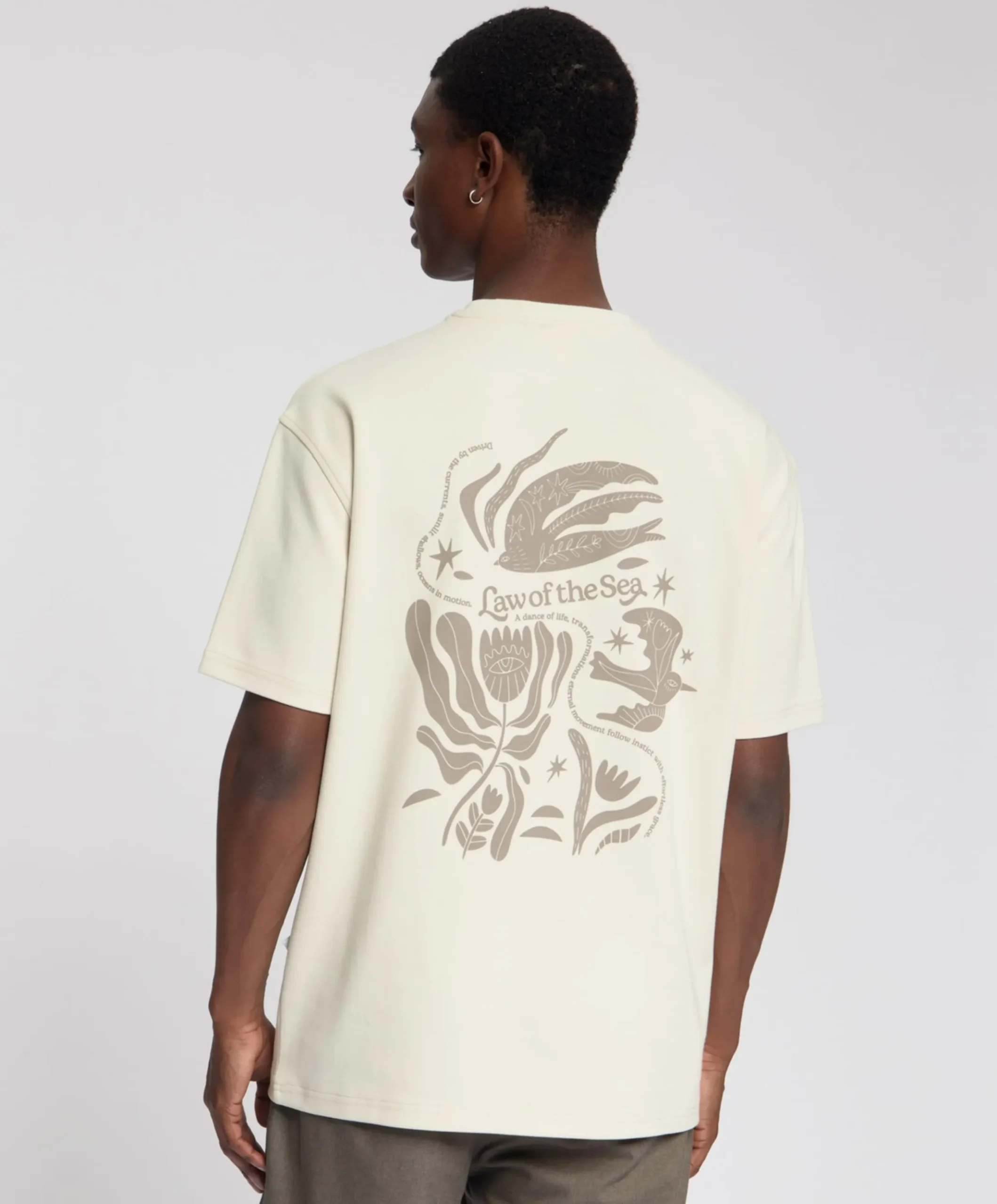 Heren T-shirt beige