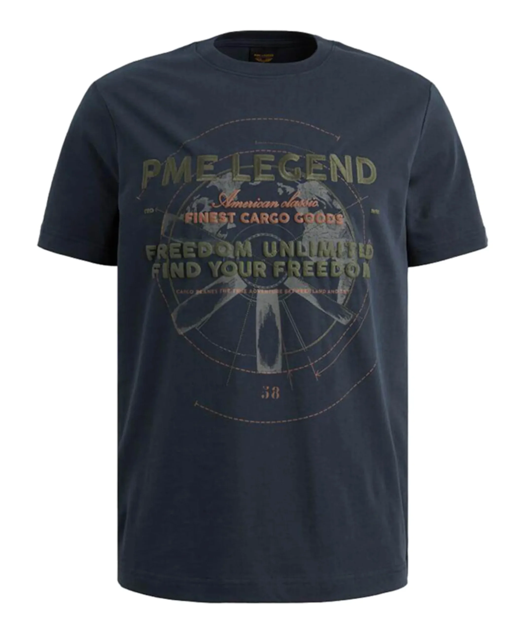 Heren T-shirt blauw