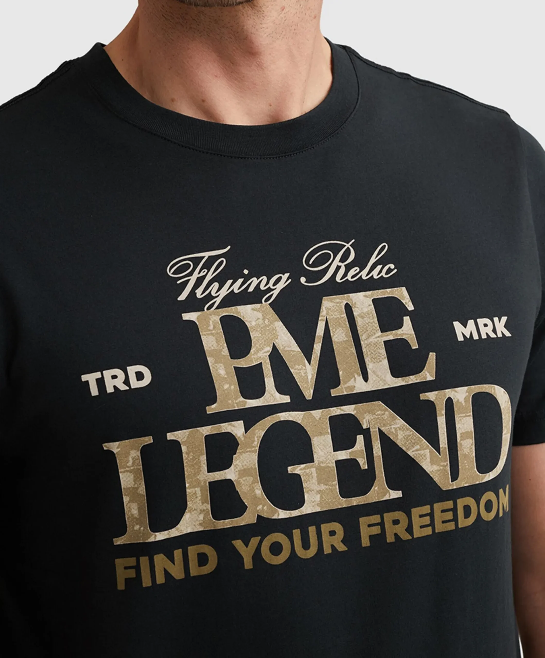Heren T-shirt blauw