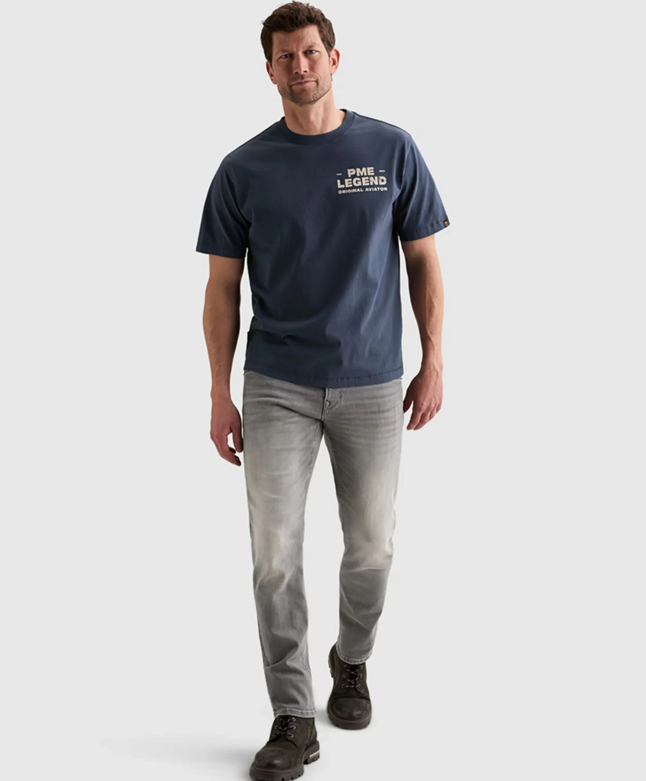 Heren T-shirt blauw