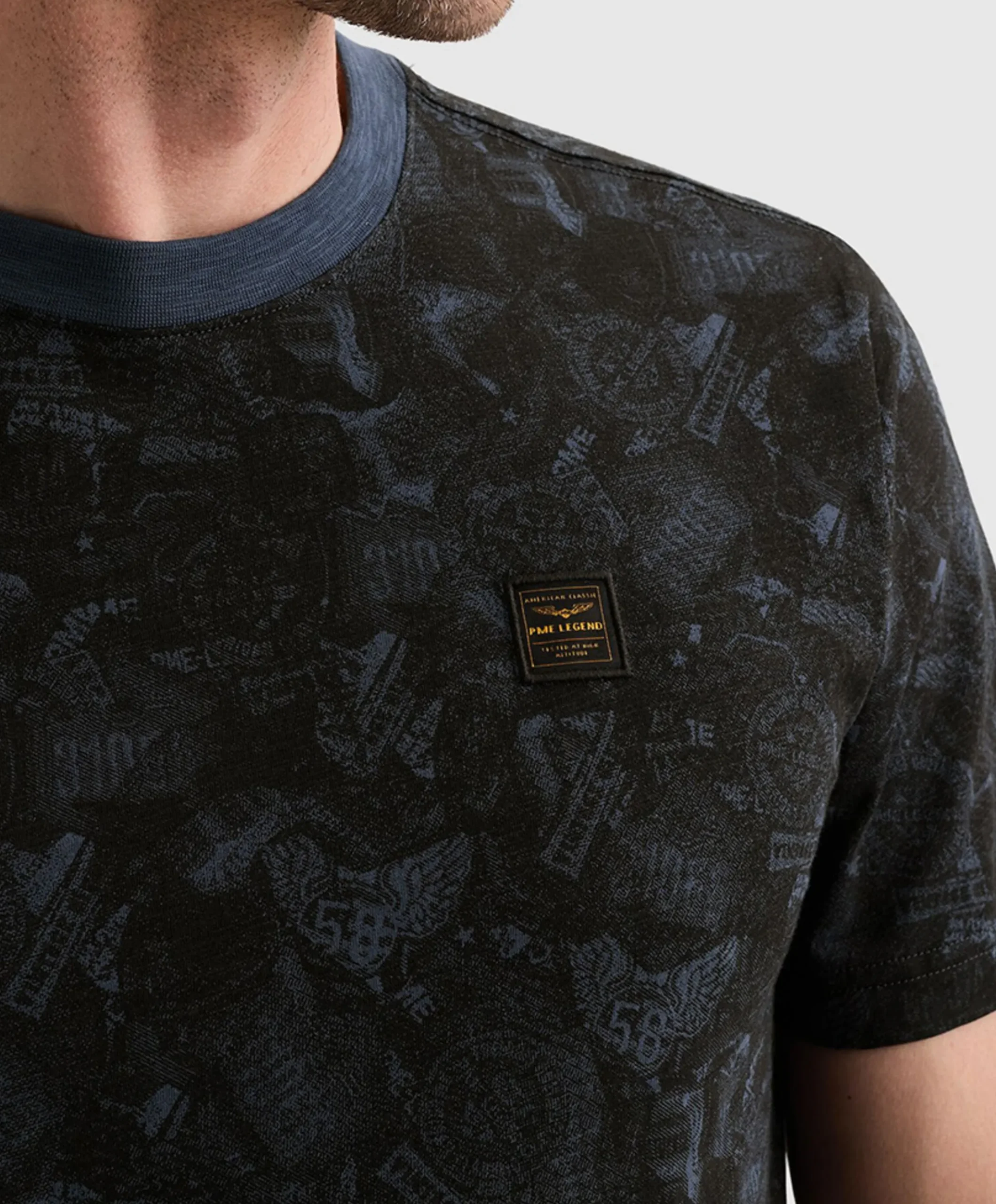 Heren T-shirt blauw