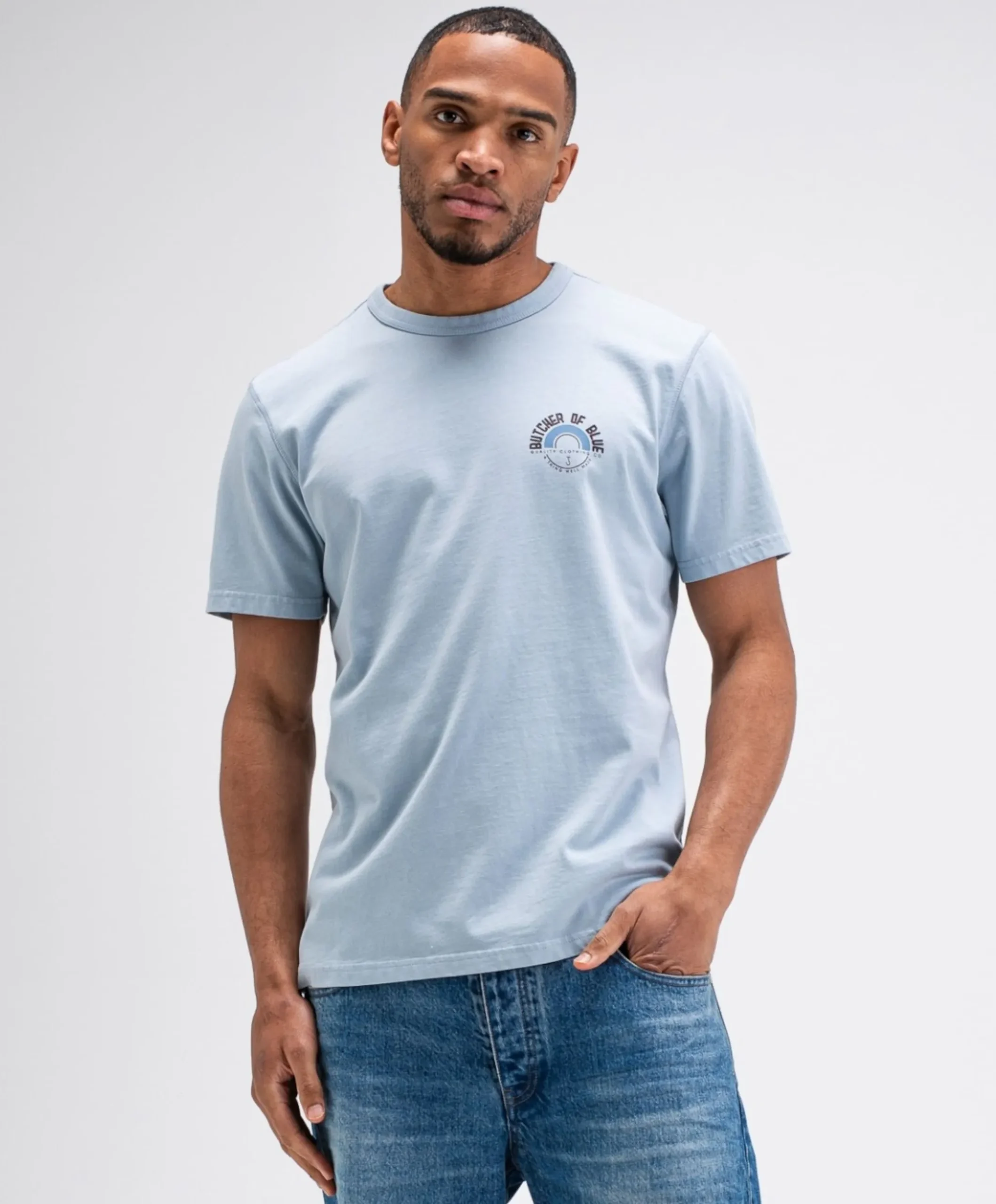 Heren T-shirt blauw