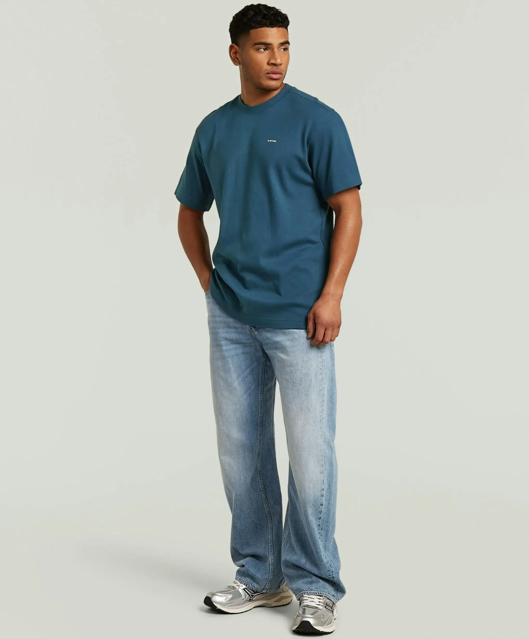 Heren T-shirt blauw