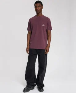 Heren T-shirt bordeaux