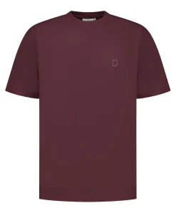 Heren T-shirt bordeaux