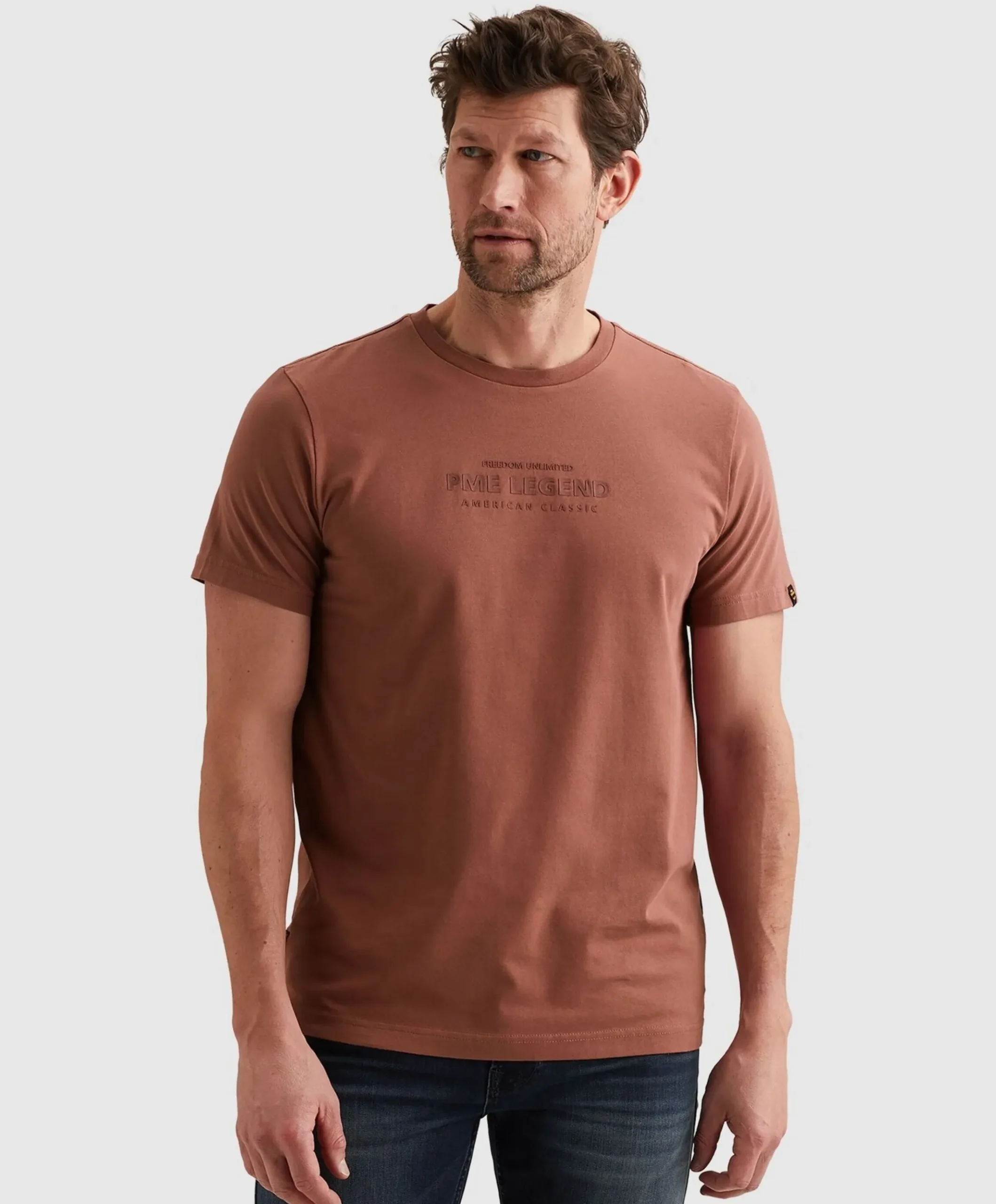 Heren T-shirt bordeaux