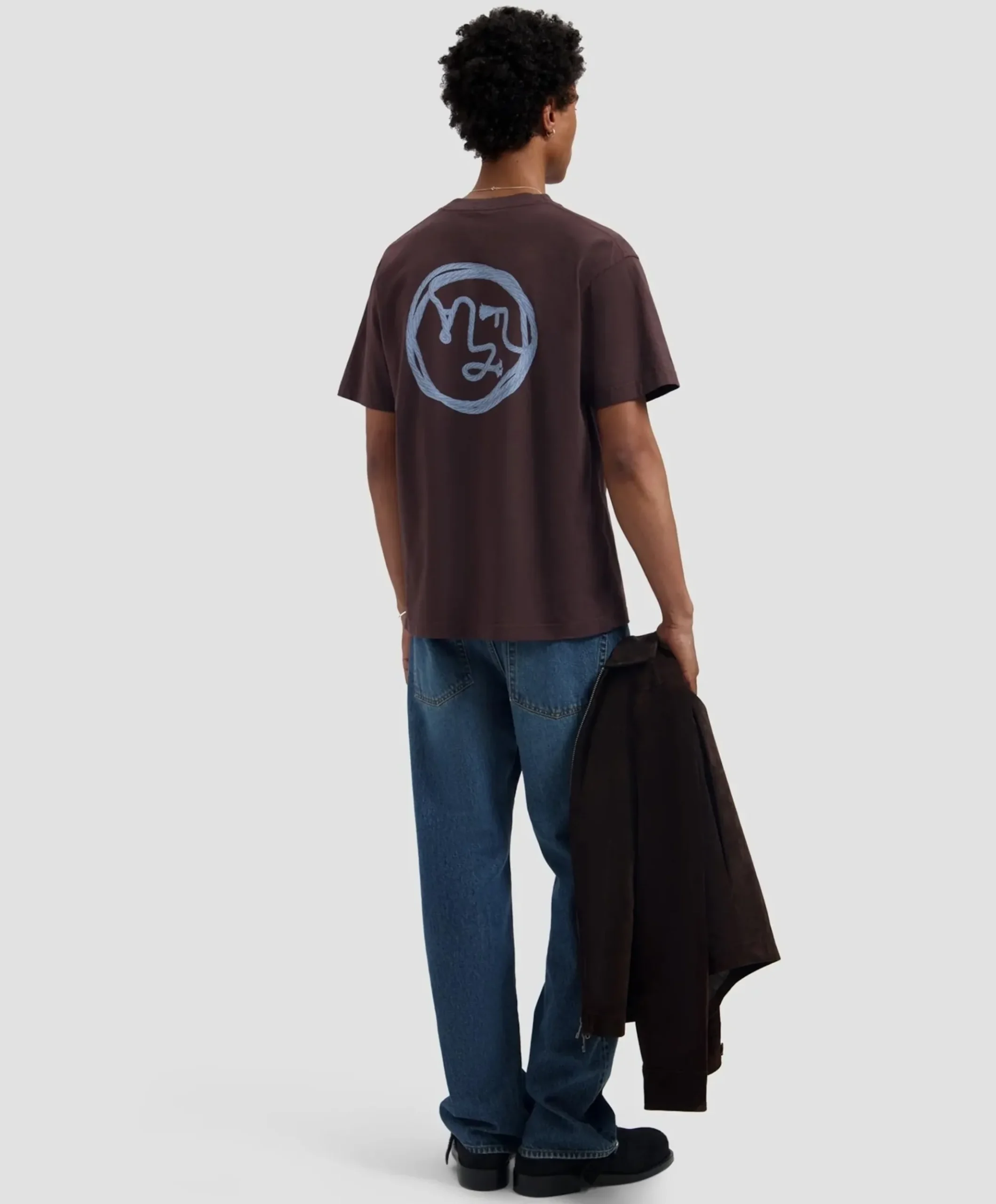 Heren T-shirt bruin