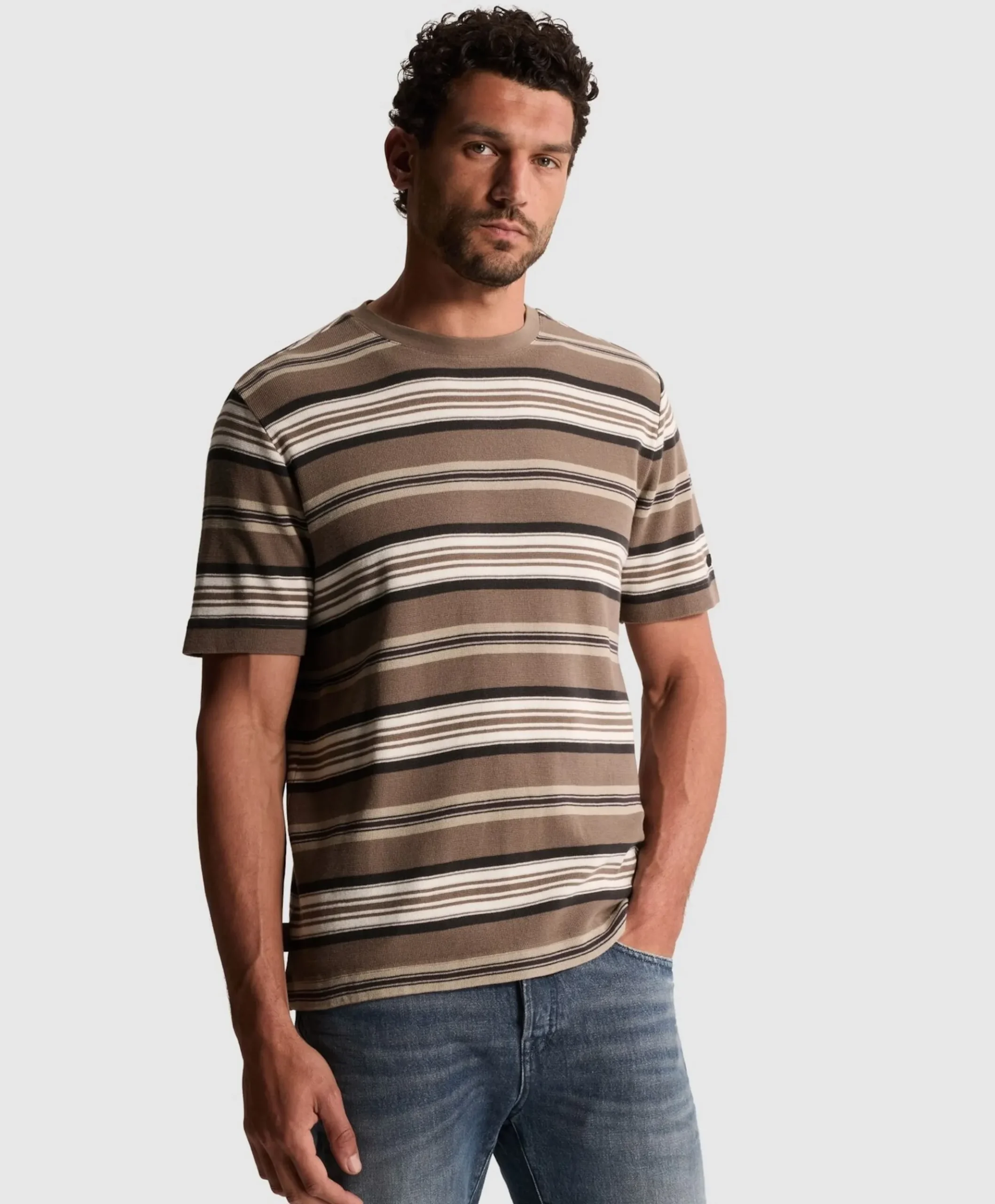 Heren T-shirt bruin