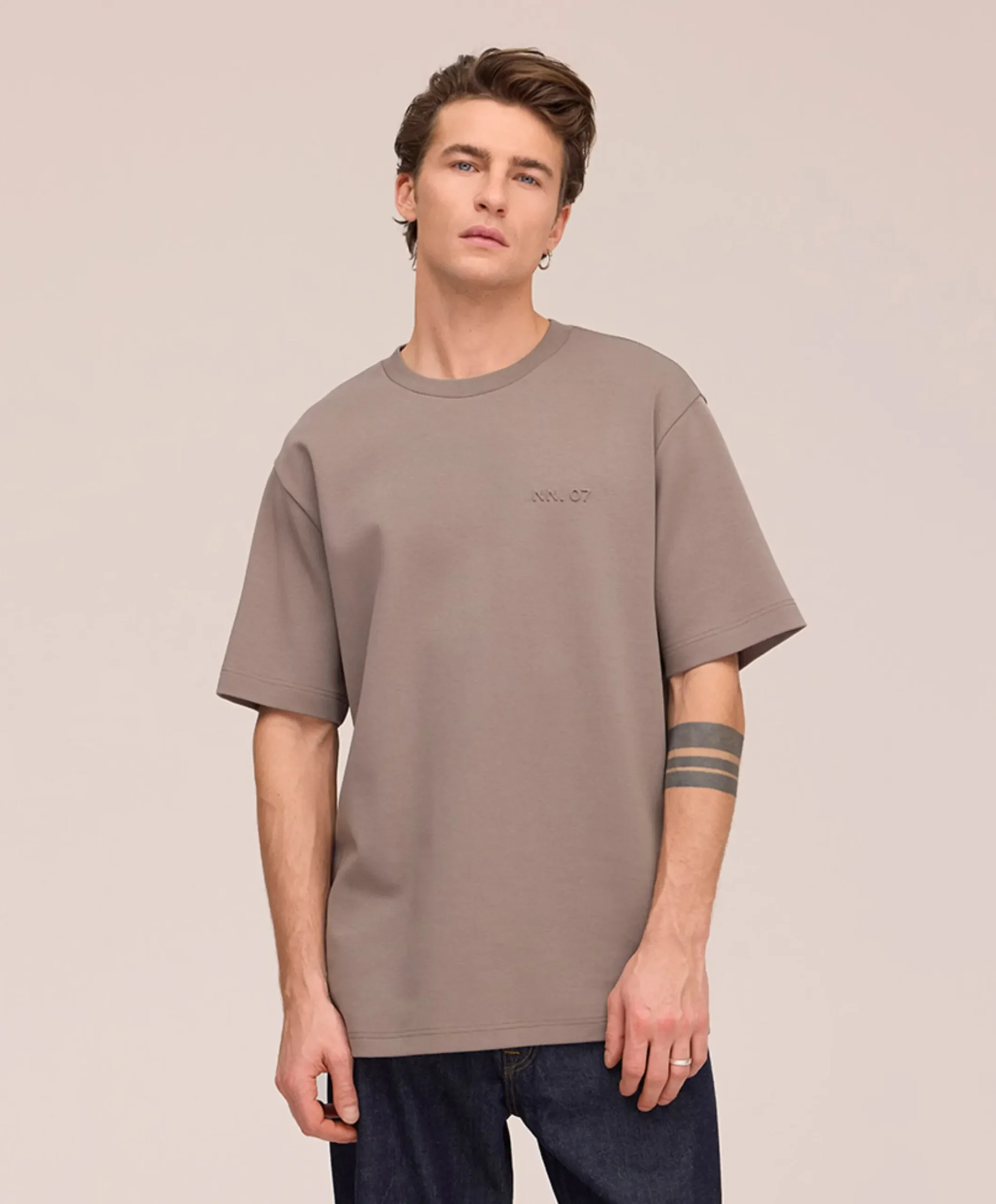 Heren T-shirt bruin