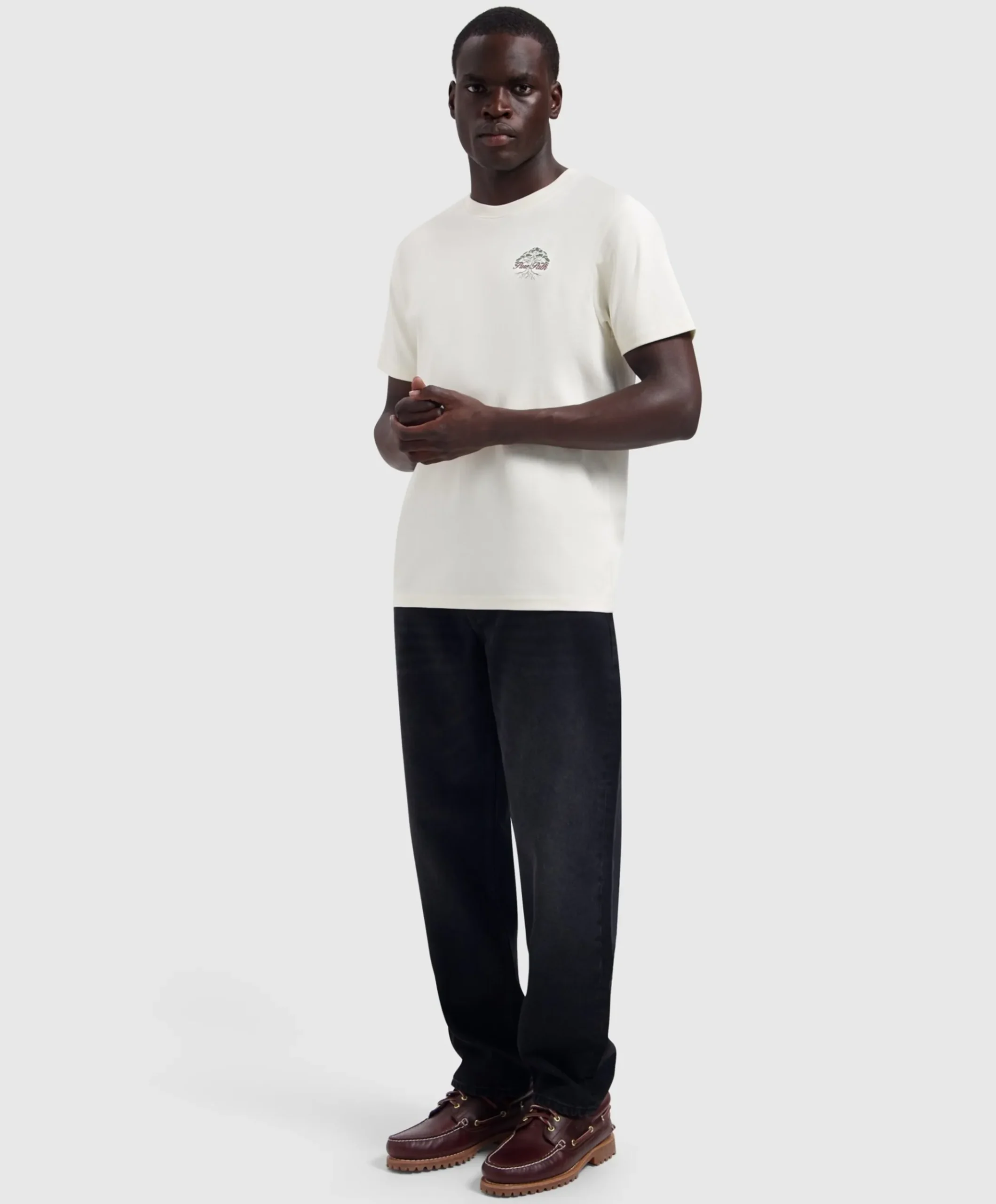 Heren T-shirt ecru