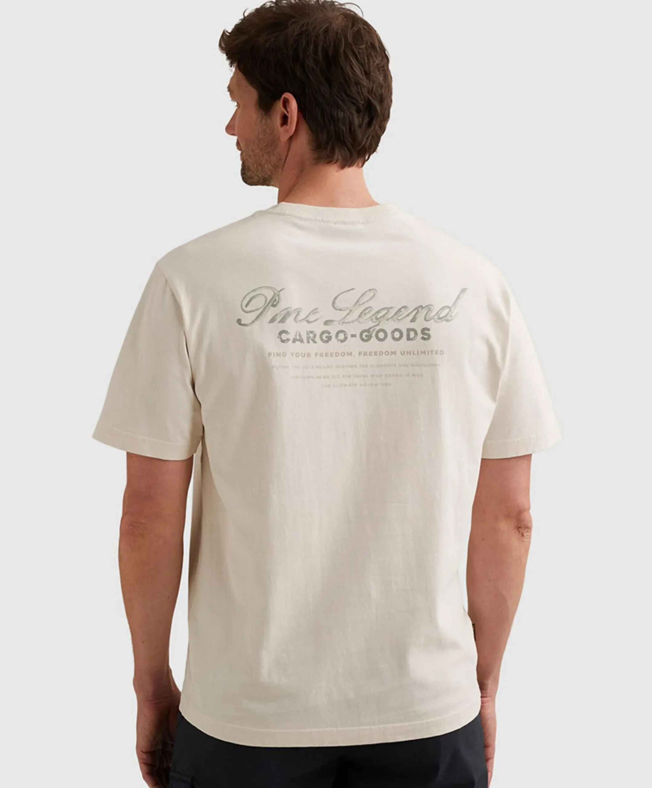 Heren T-shirt ecru