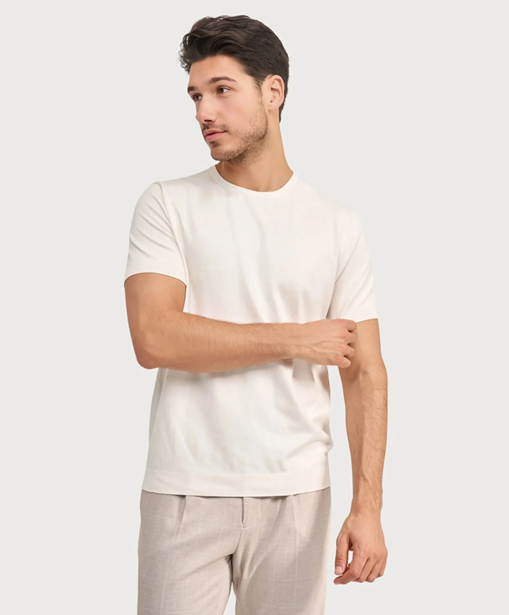 Heren T-shirt ecru