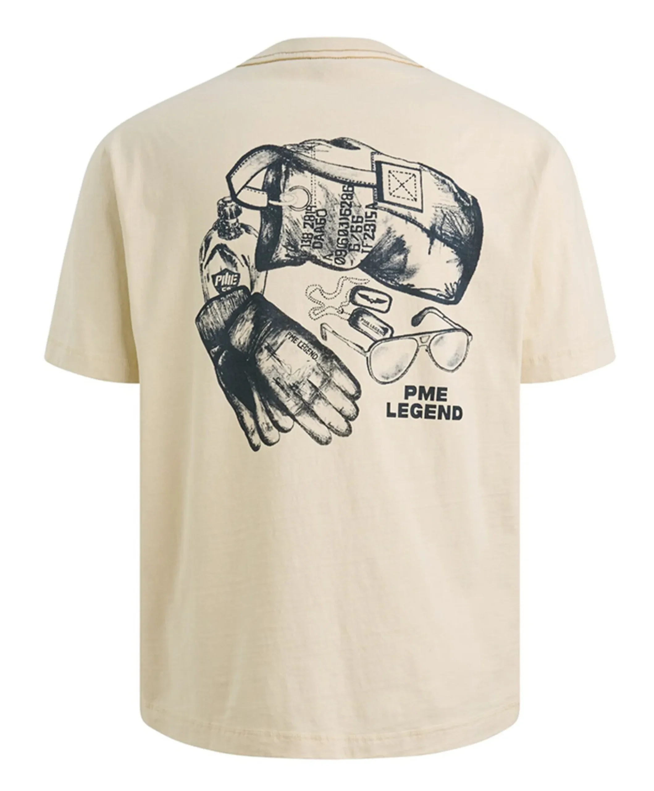 Heren T-shirt ecru