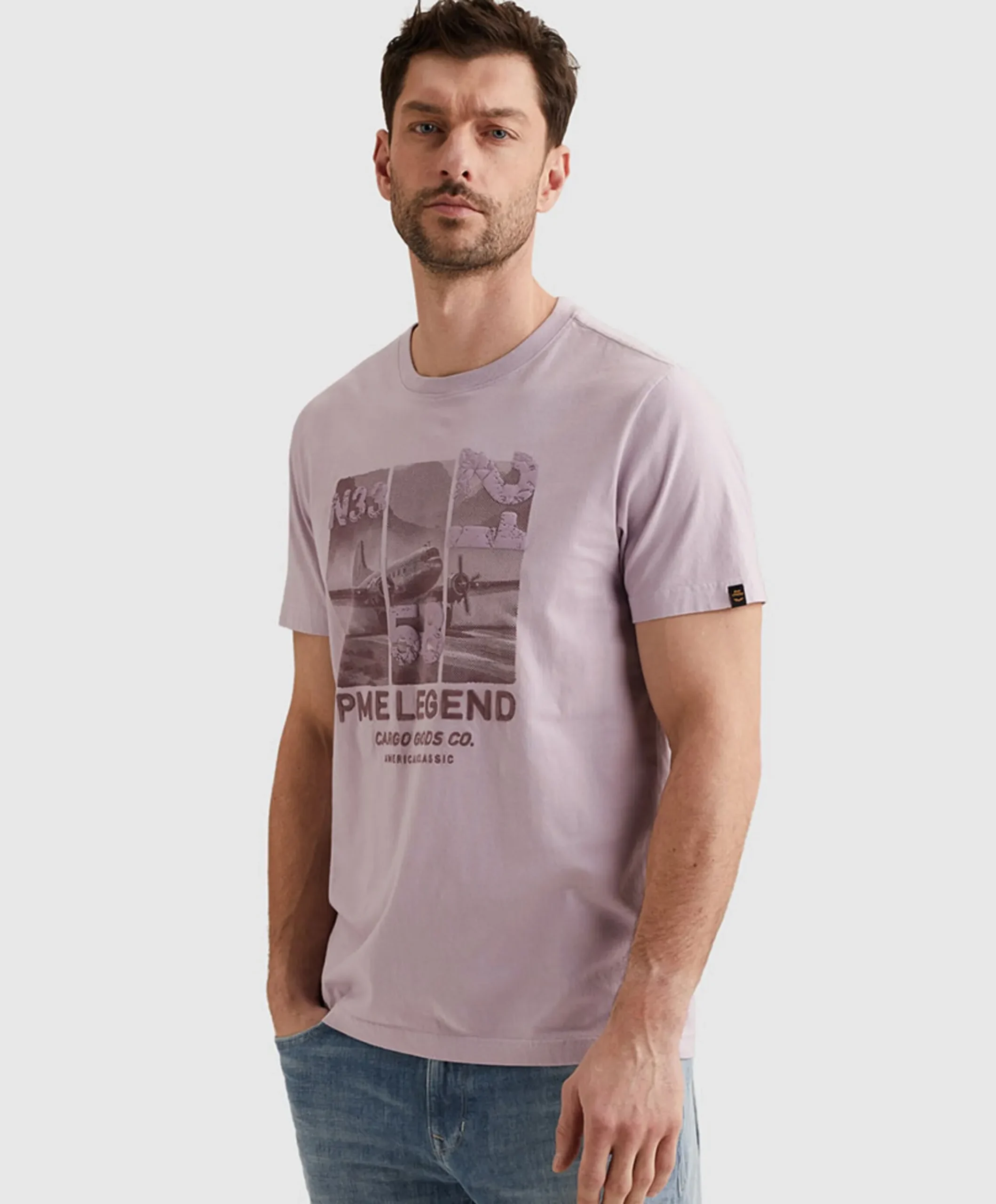 Heren T-shirt paars