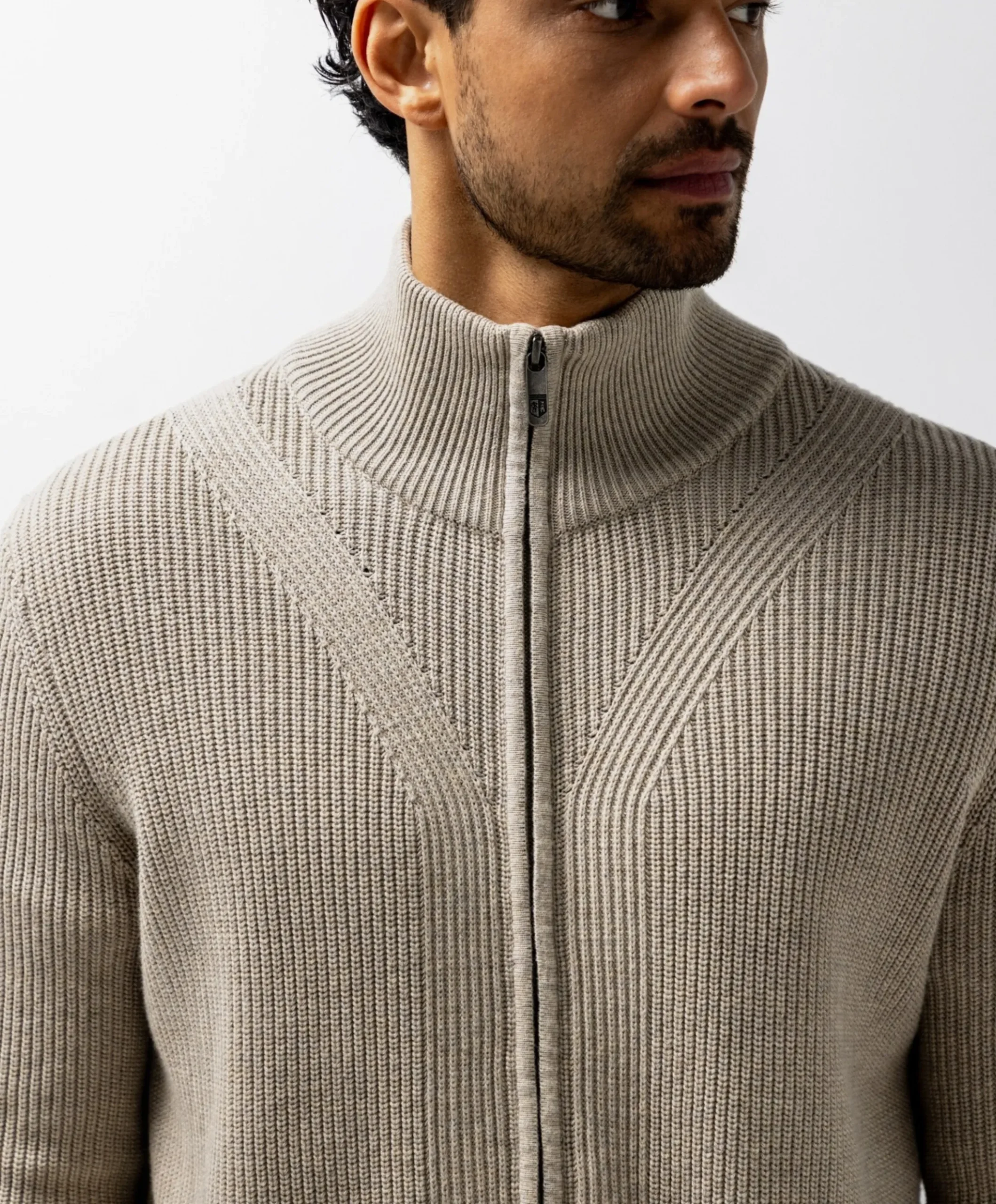 Heren vest beige