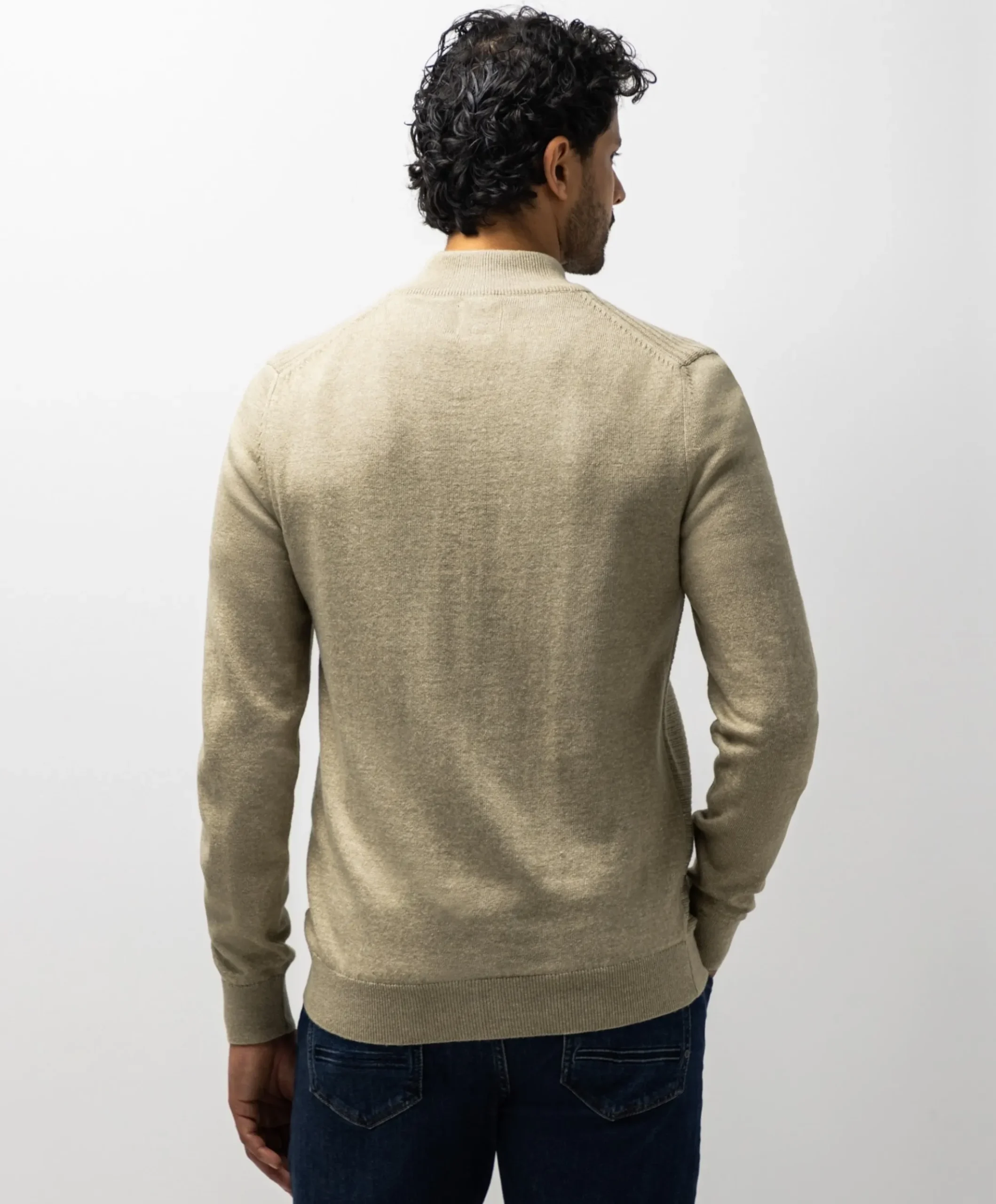 Heren vest beige