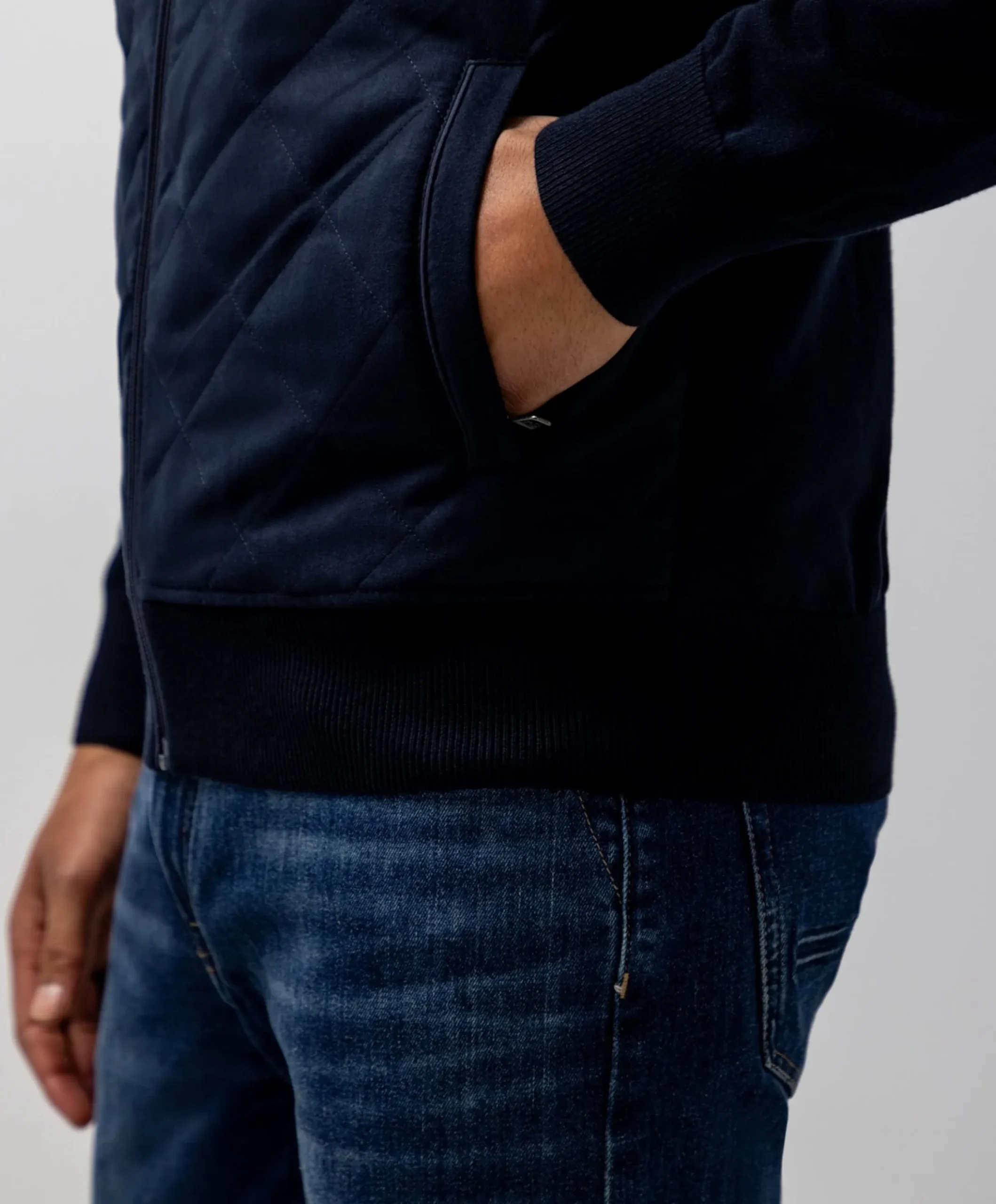 Heren vest blauw