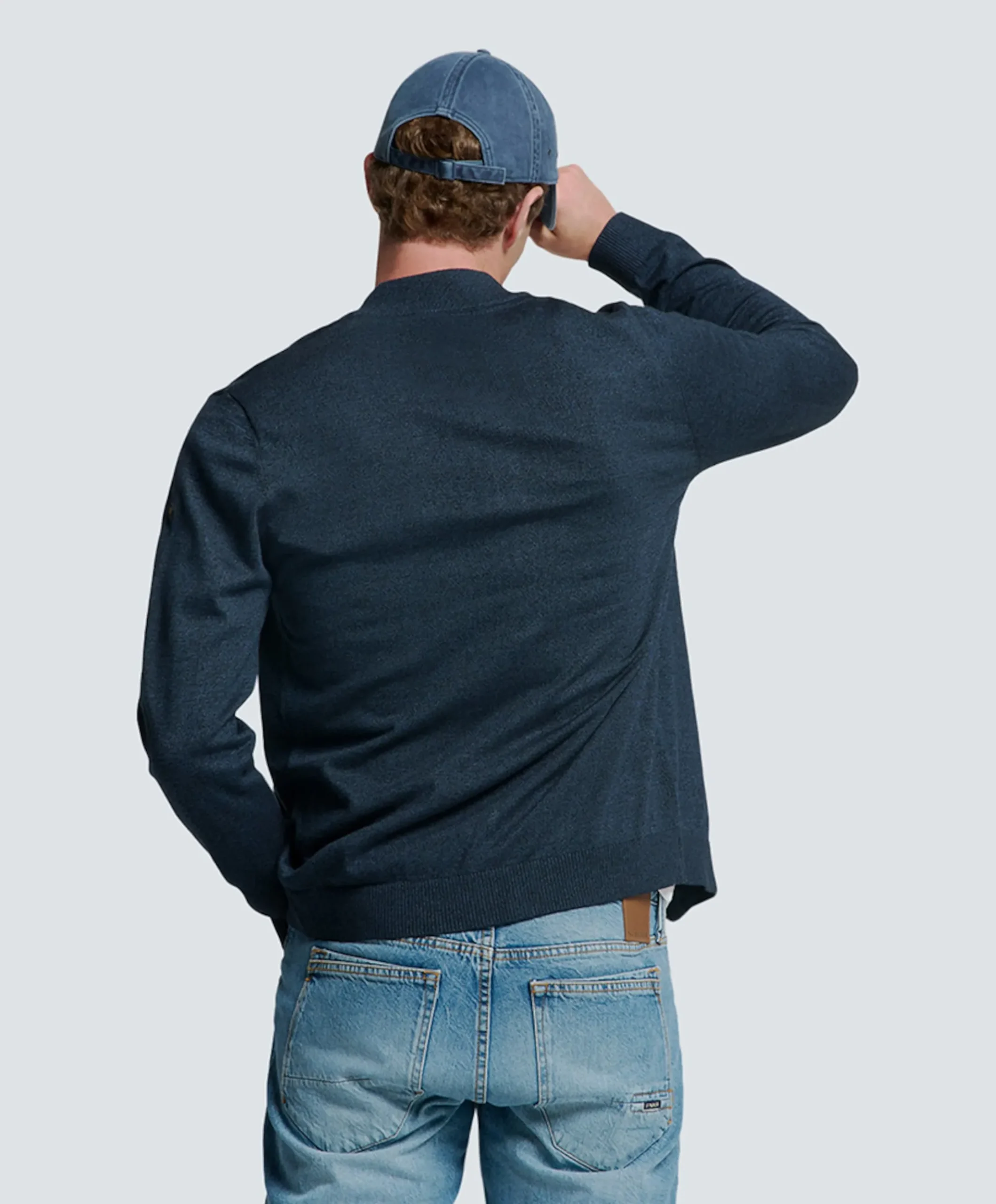 Heren vest blauw