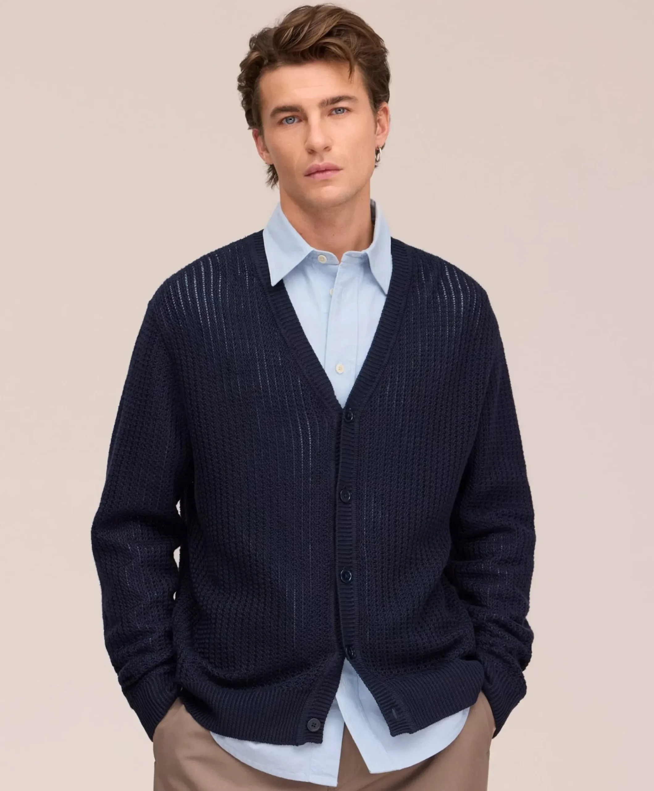 Heren vest blauw