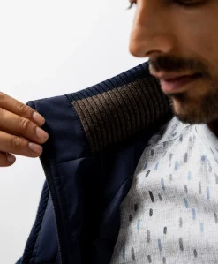 Heren vest blauw