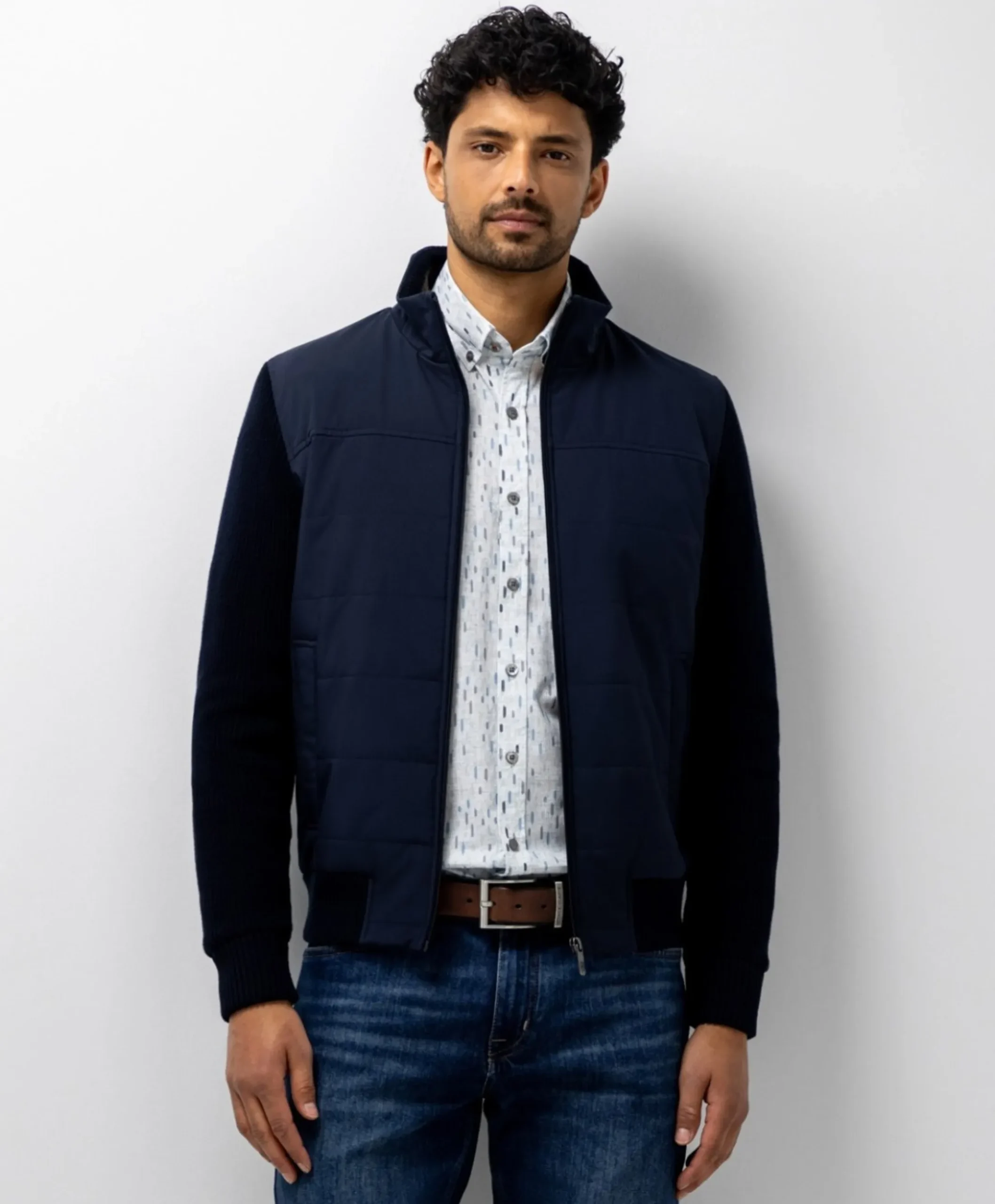 Heren vest blauw