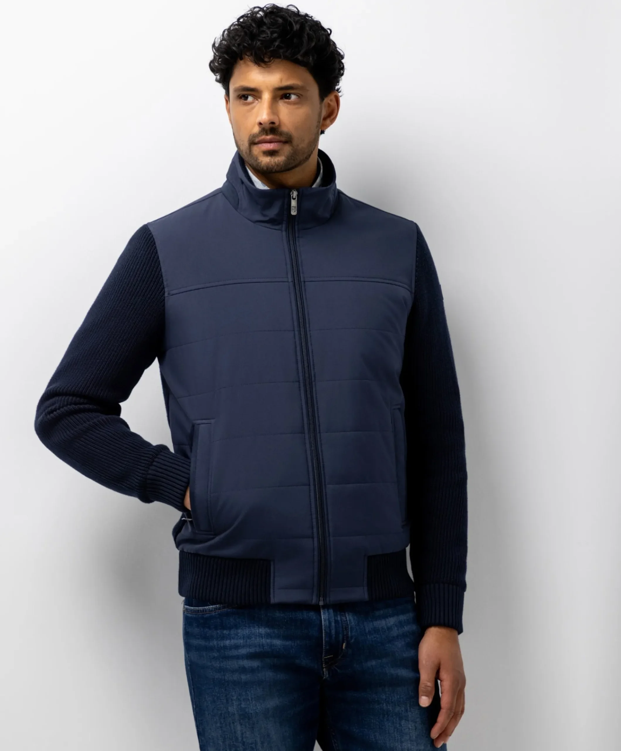 Heren vest blauw