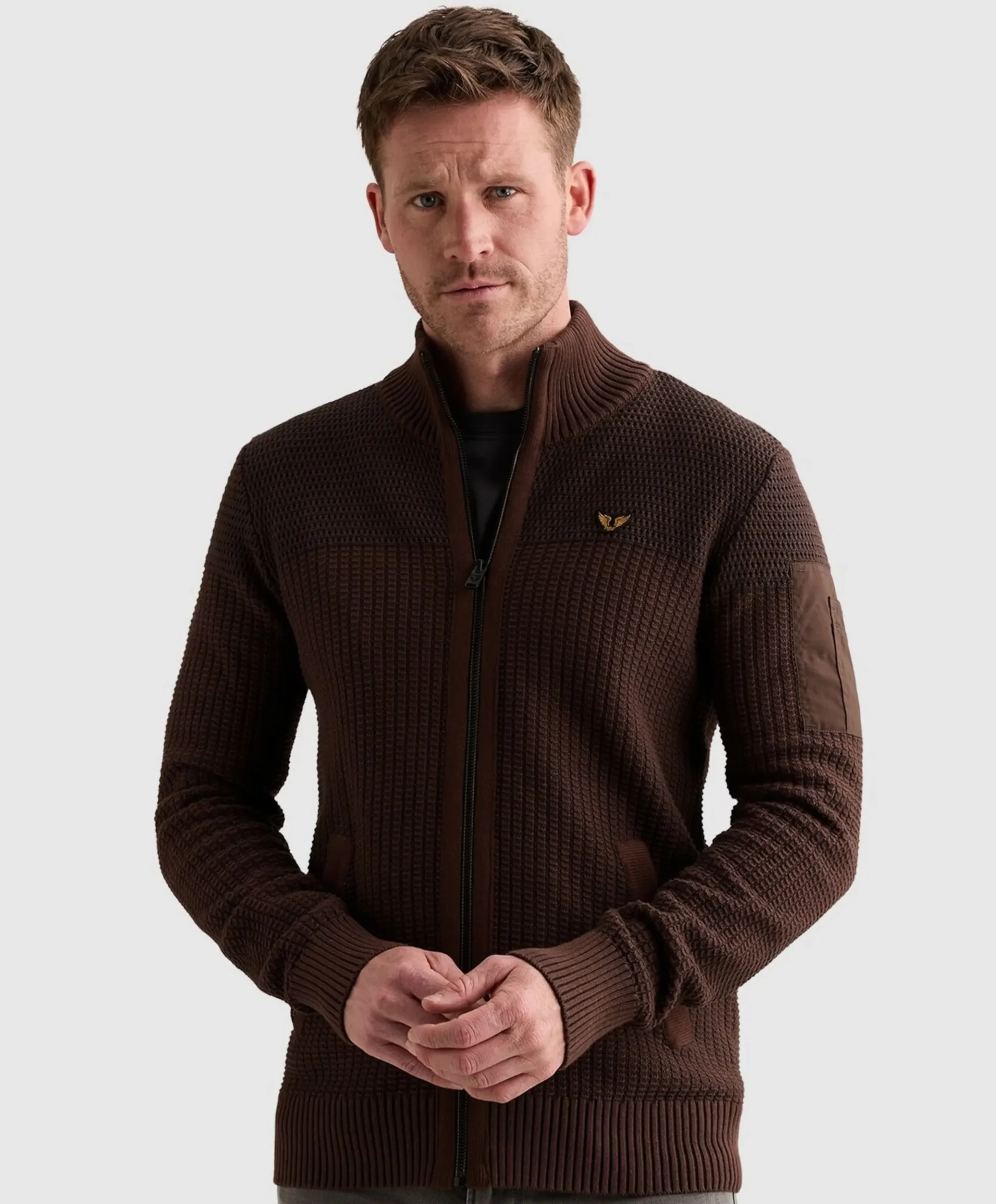 Heren vest bruin