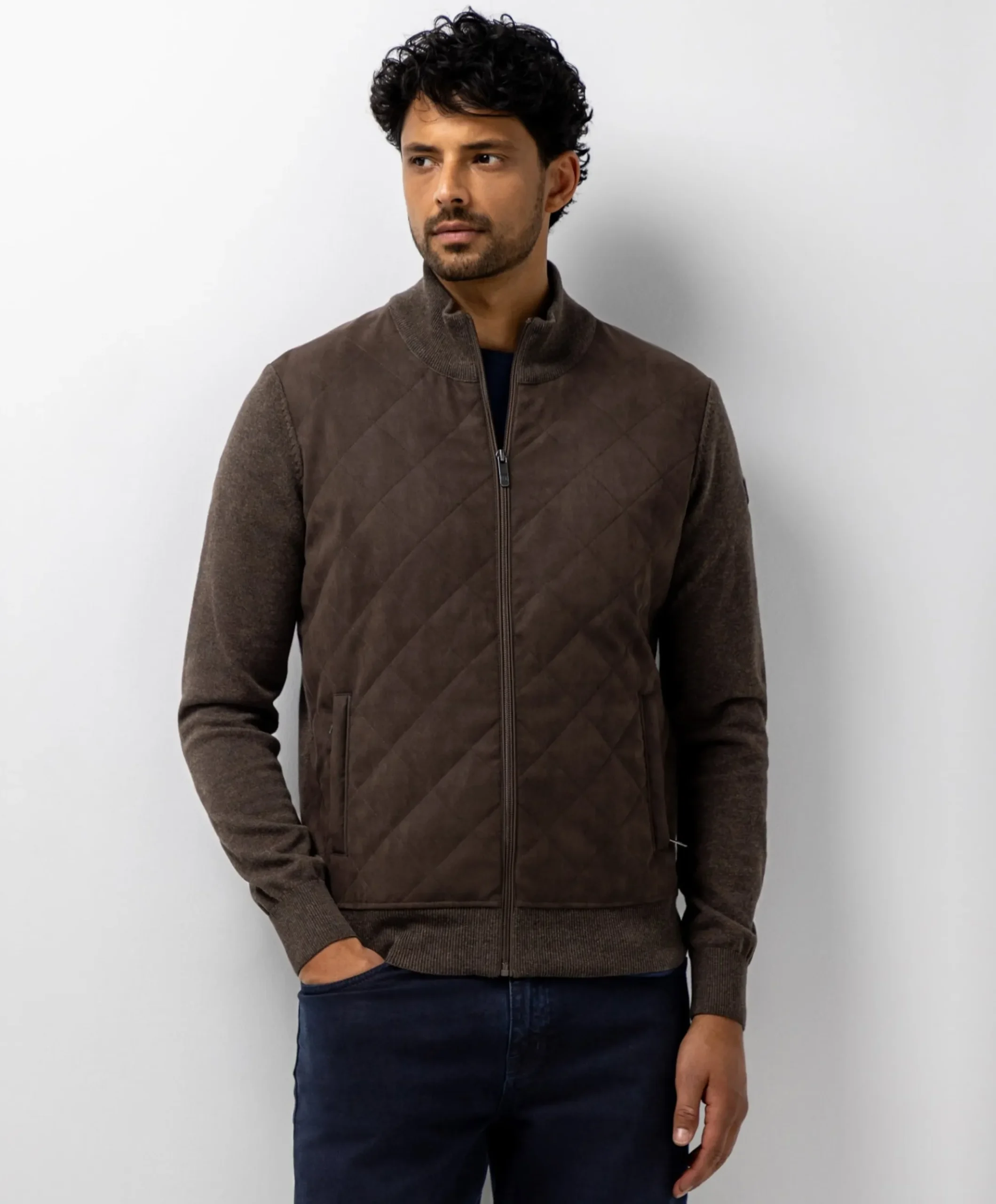Heren vest bruin