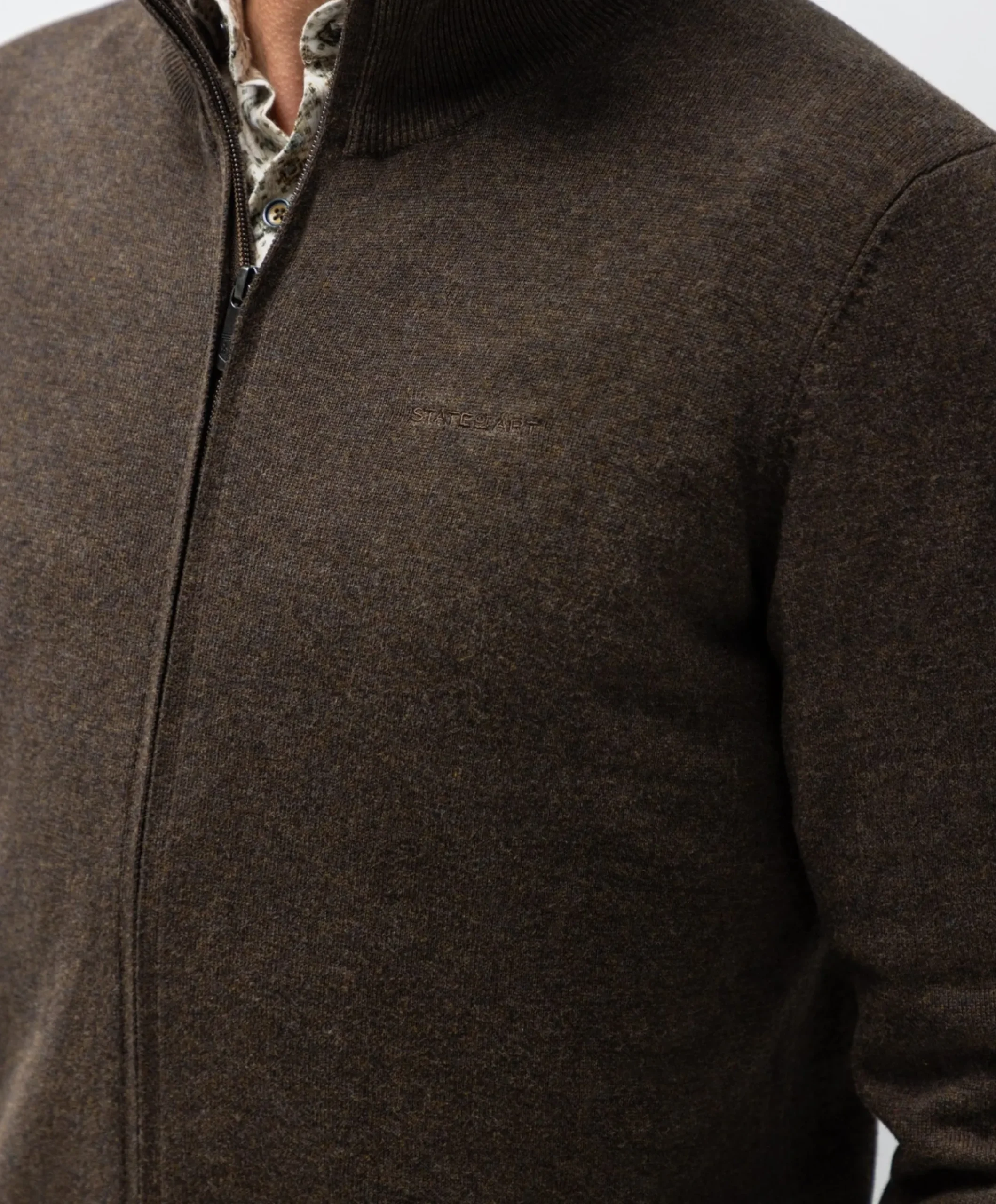 Heren vest bruin