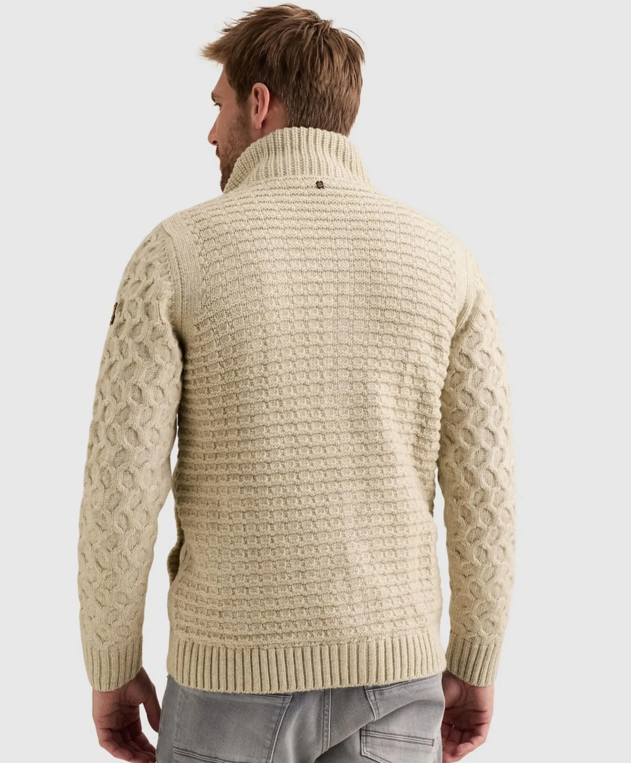Heren vest ecru