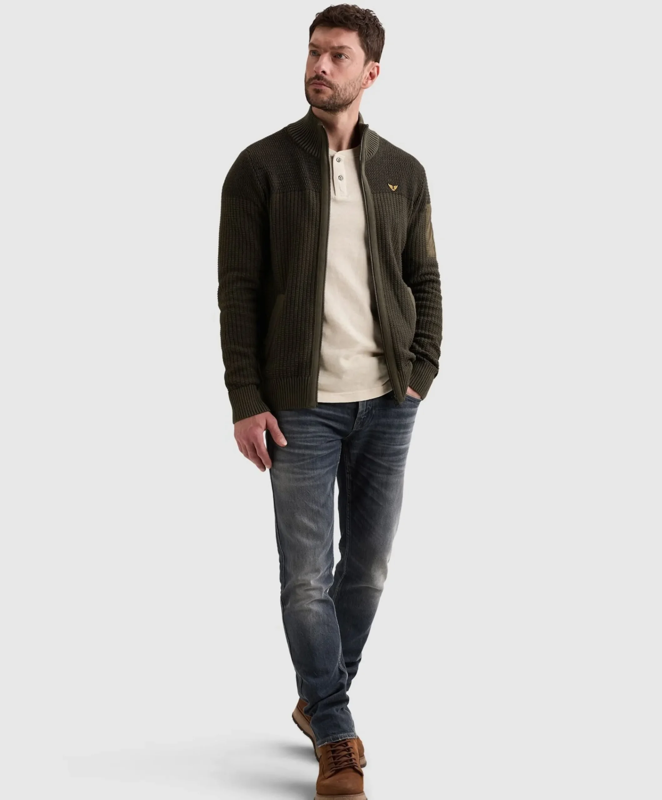 Heren vest grijs